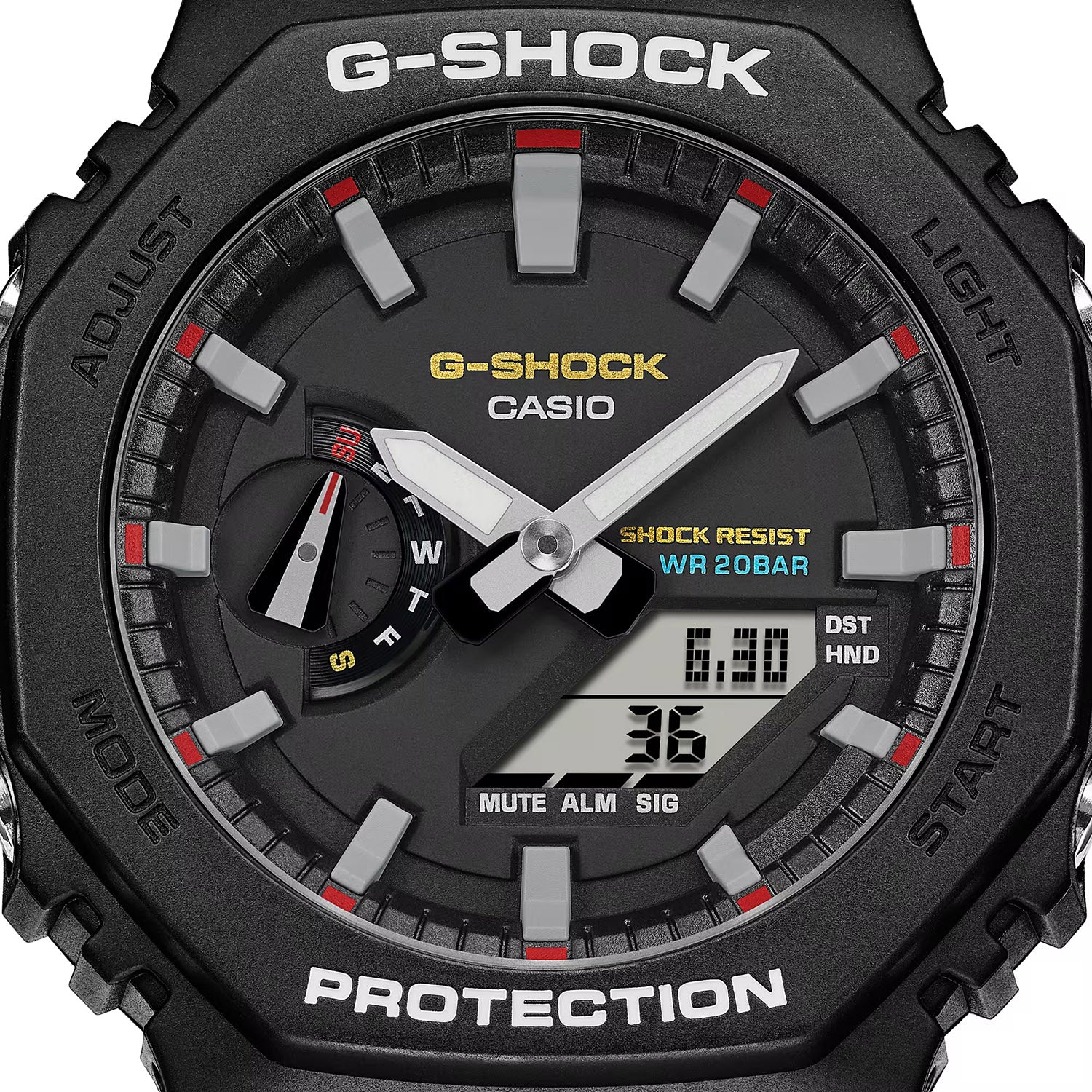 G-Shock Men Quartz Black Dial Analog-Digital Resin Watch G1686 - Image 4