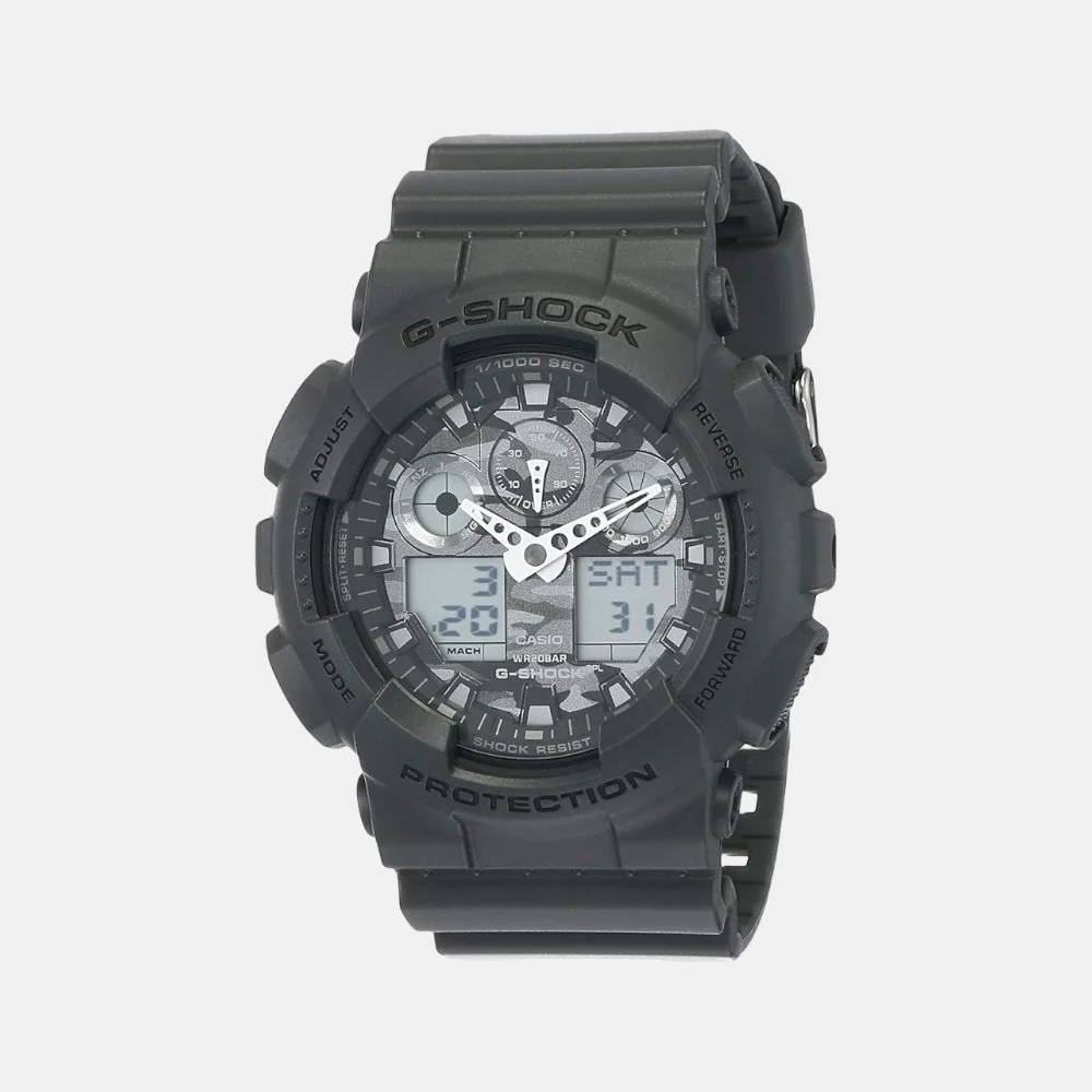 G-Shock Men Quartz Black Dial Analog-Digital Resin Watch G521