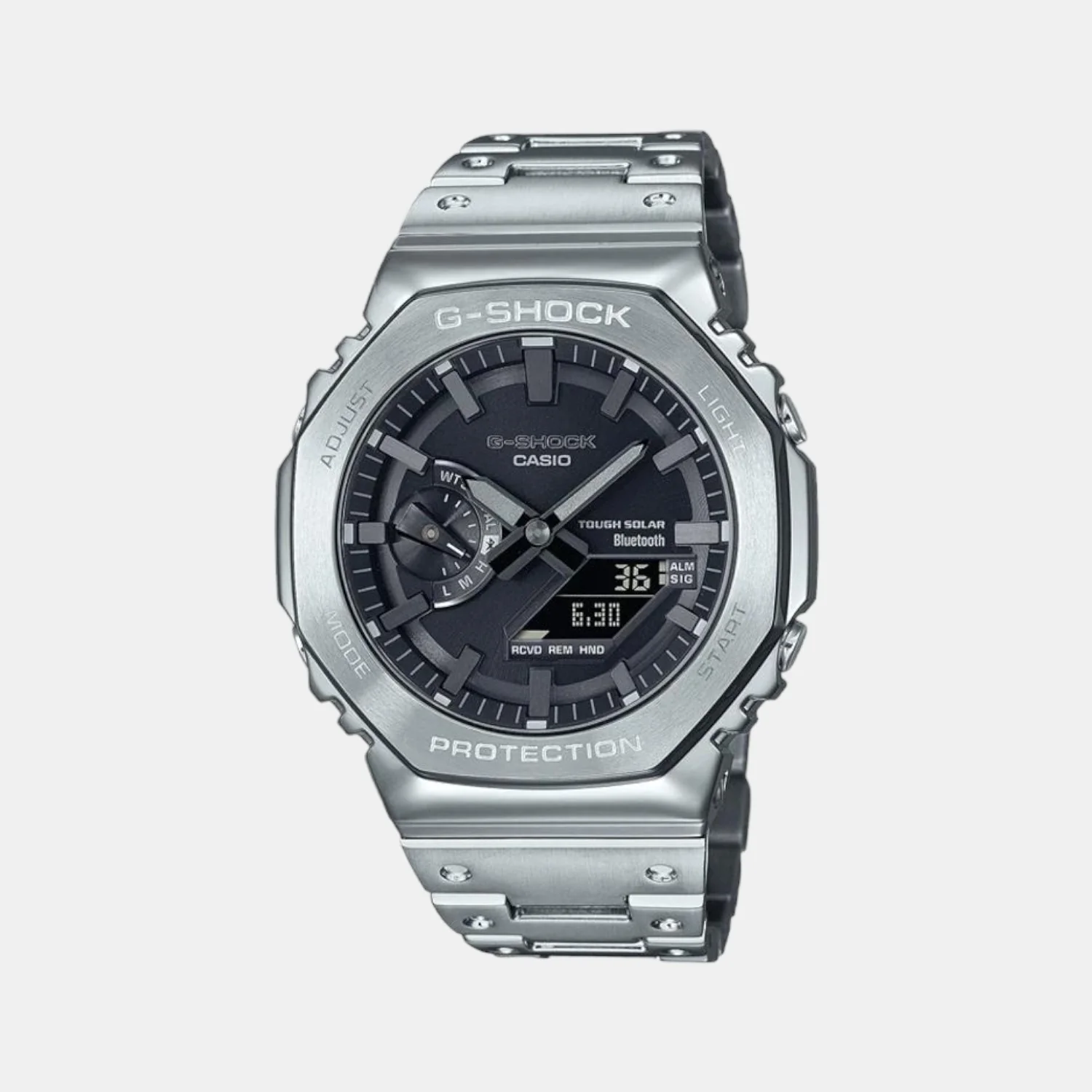 G-Shock Men Quartz Black Dial Analog-Digital Stainless Steel Watch G1270 - Image 2