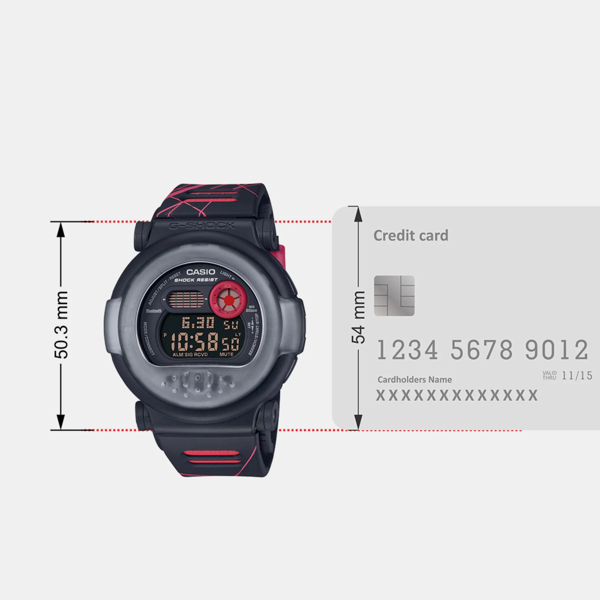 G-Shock Men Quartz Black Dial Digital Resin Watch G1342 - Image 8