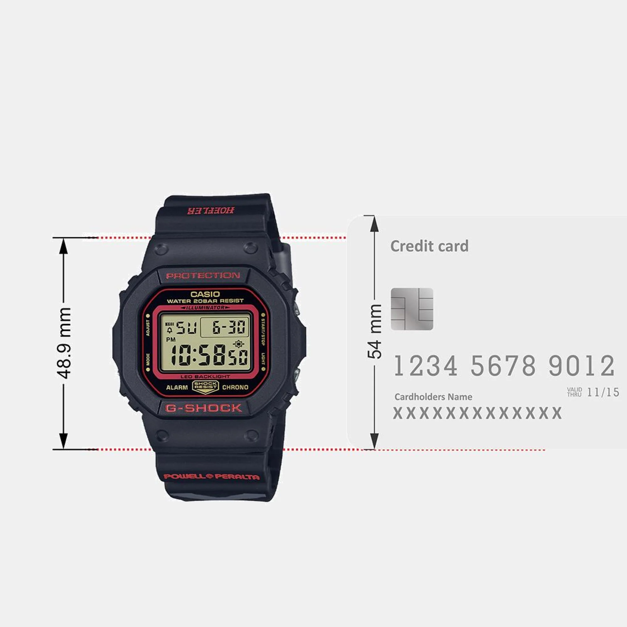 G-Shock Men Quartz Black Dial Digital Resin Watch G1452 - Image 8