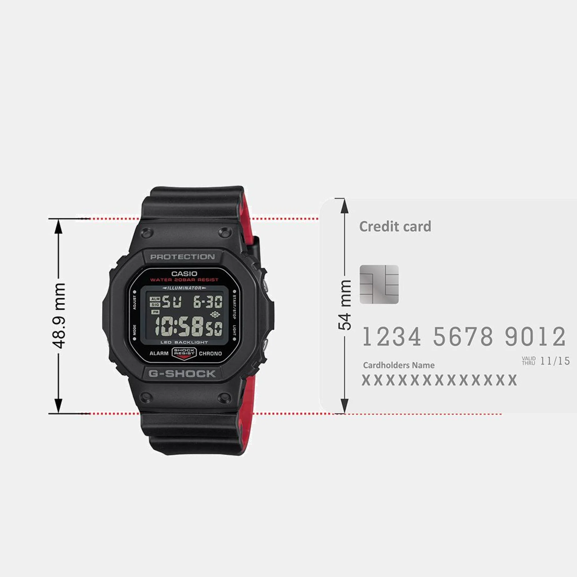 G-Shock Men Quartz Black Dial Digital Resin Watch G1515 - Image 10