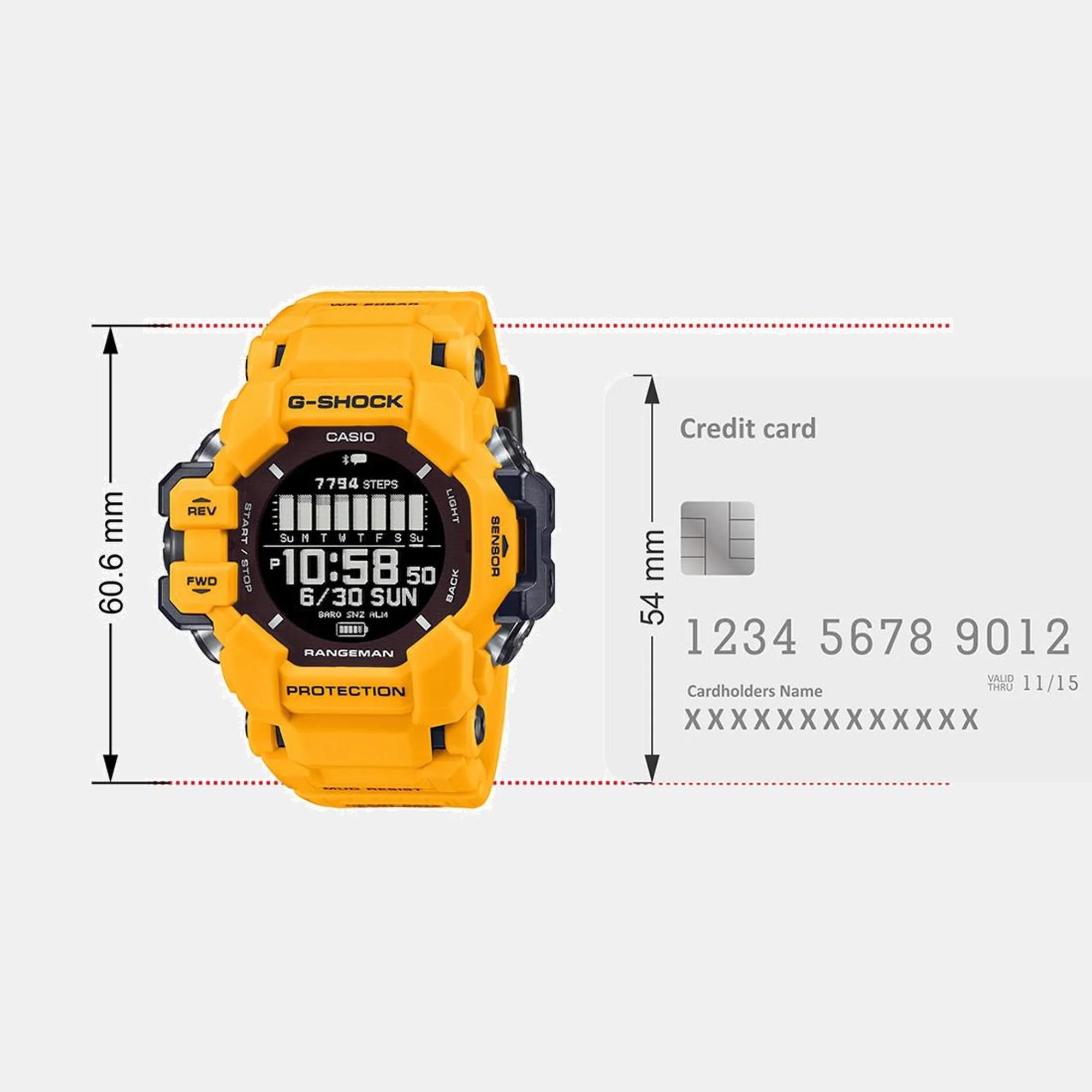 G-Shock Men Quartz Black Dial Digital Resin Watch G1530 - Image 10