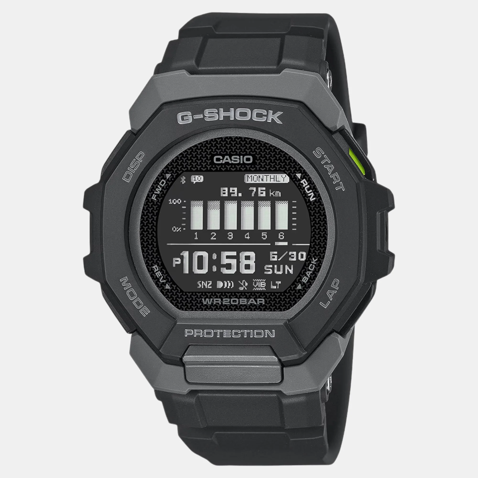 G-Shock Men Quartz Black Dial Digital Rubber Watch G1586 - Image 2
