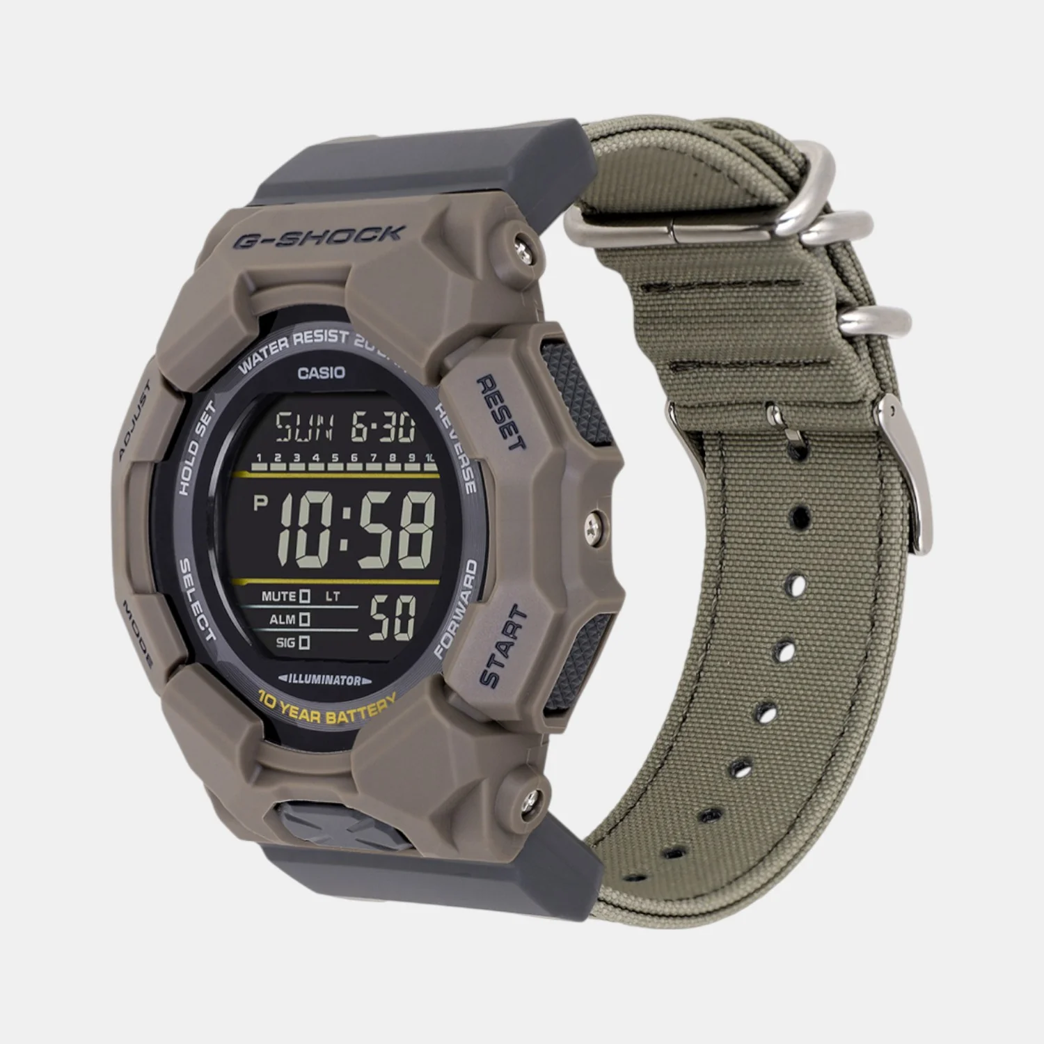 G-Shock Men Quartz Black Dial Digital Resin Watch G1672 - Image 4