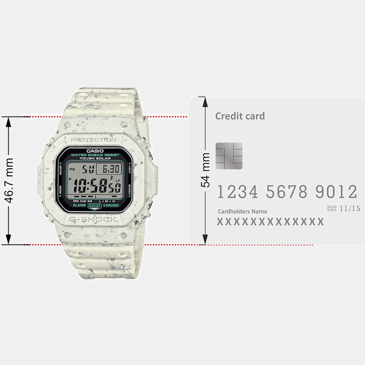 G-Shock Men Quartz Black Dial Digital Resin Watch G1703 - Image 8