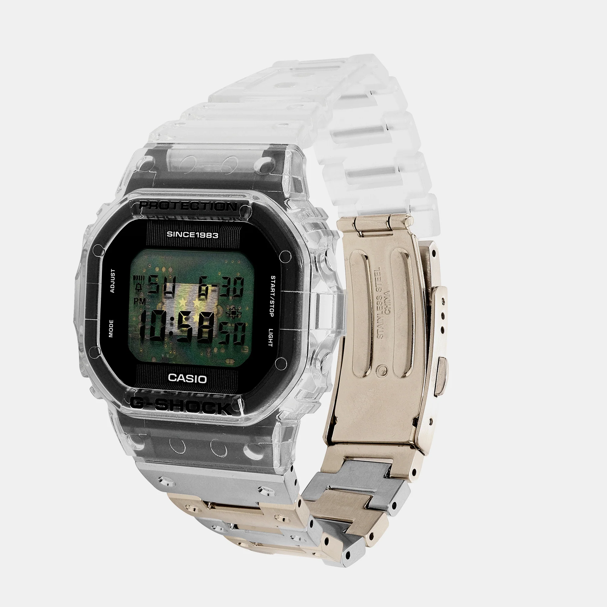 G-Shock Men Quartz Black Dial Digital Stainless Steel Watch G1440 - Image 3