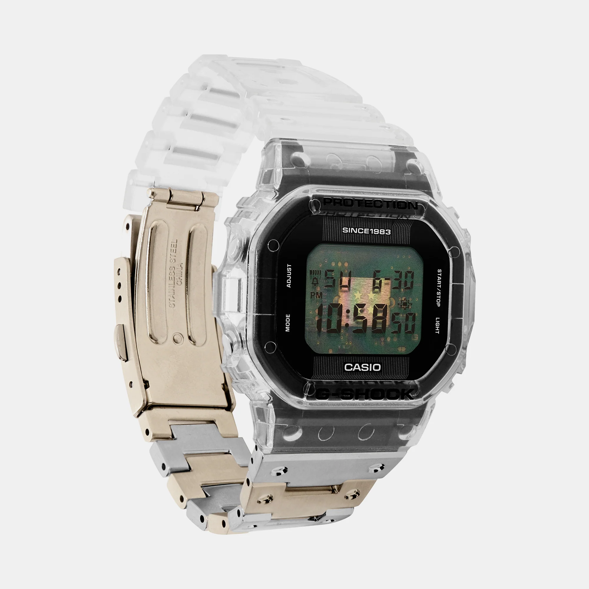 G-Shock Men Quartz Black Dial Digital Stainless Steel Watch G1440 - Image 4
