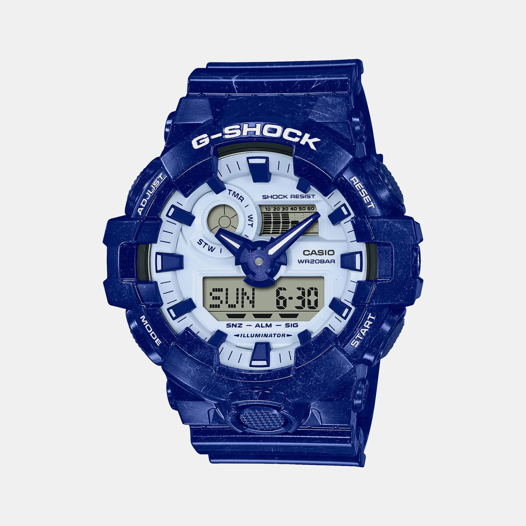 G-Shock Men Quartz Blue Dial Analog-Digital Resin Watch G1256 - Image 2