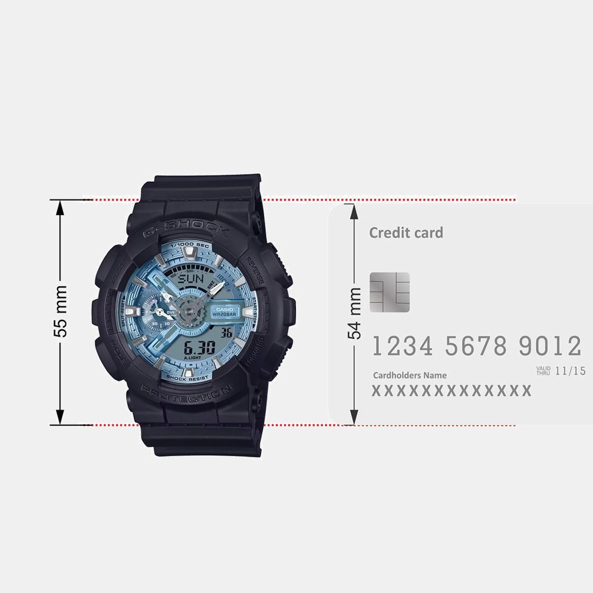 G-Shock Men Quartz Blue Dial Analog-Digital Resin Watch G1518 - Image 10