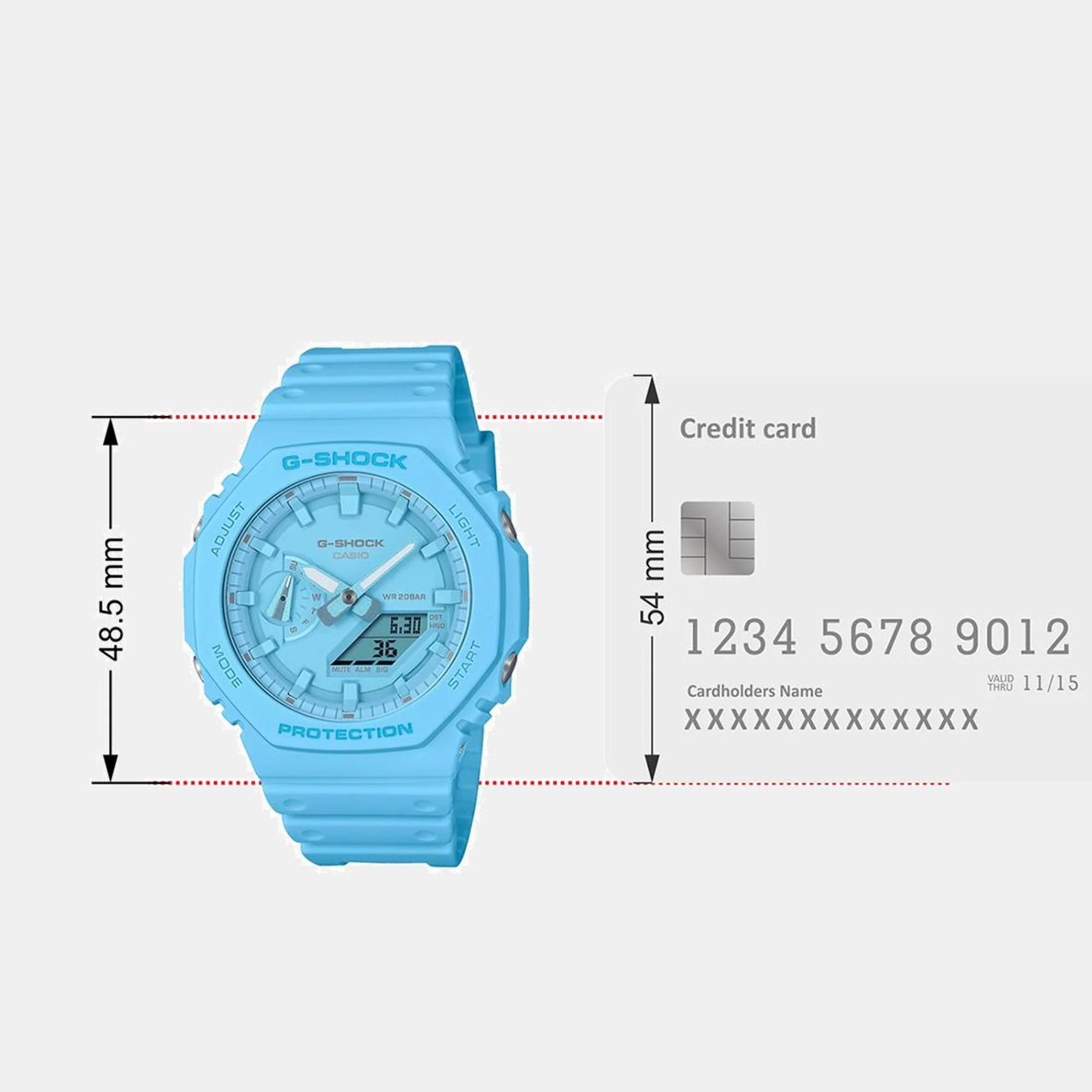 G-Shock Men Quartz Blue Dial Analog-Digital Resin Watch G1521 - Image 9