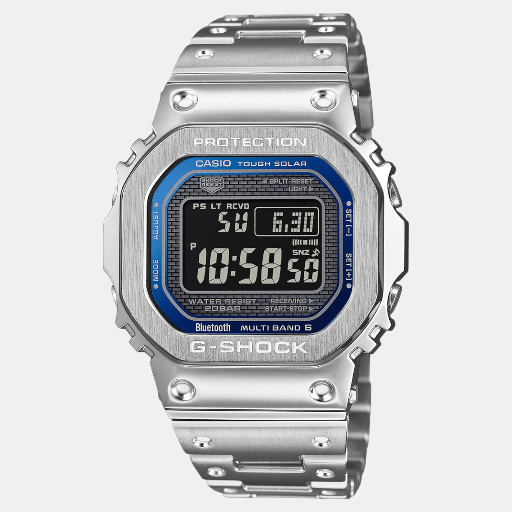 G-Shock Men Quartz Blue Dial Digital Stainless Steel Watch G1564 - Image 2