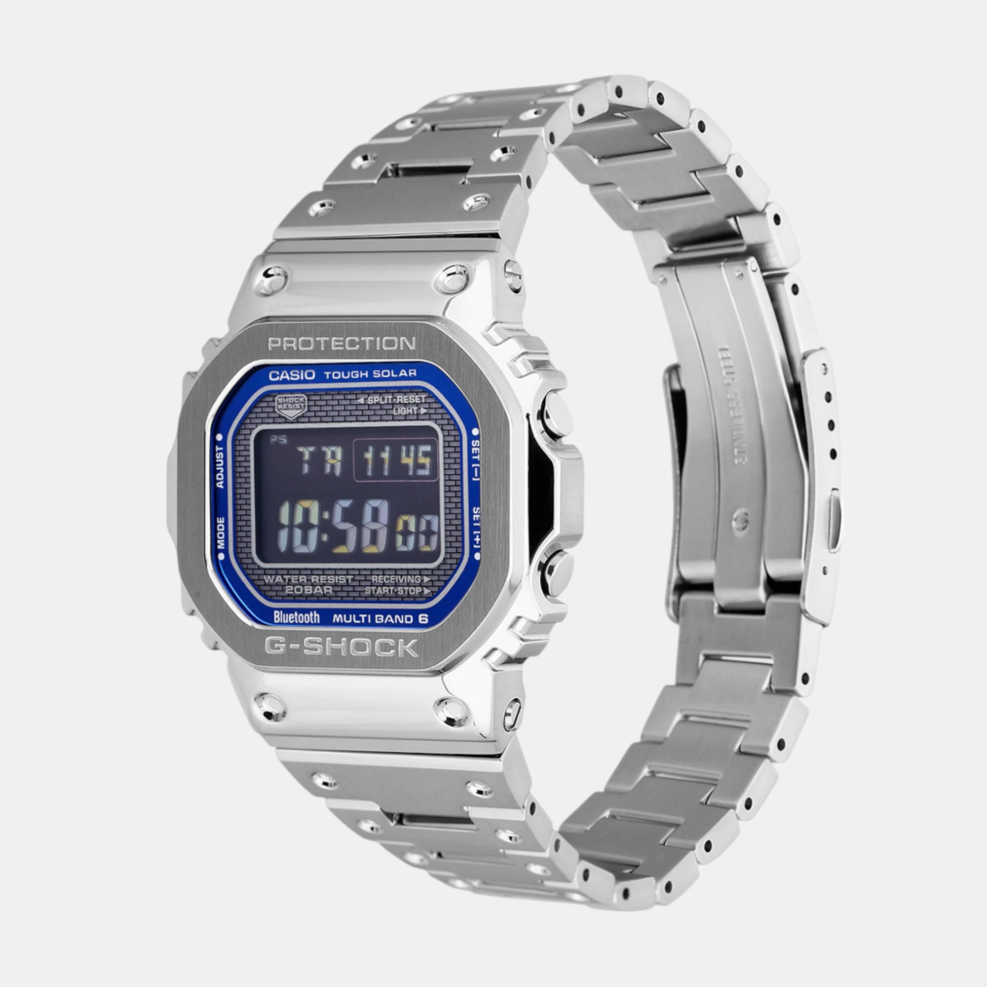 G-Shock Men Quartz Blue Dial Digital Stainless Steel Watch G1564 - Image 3
