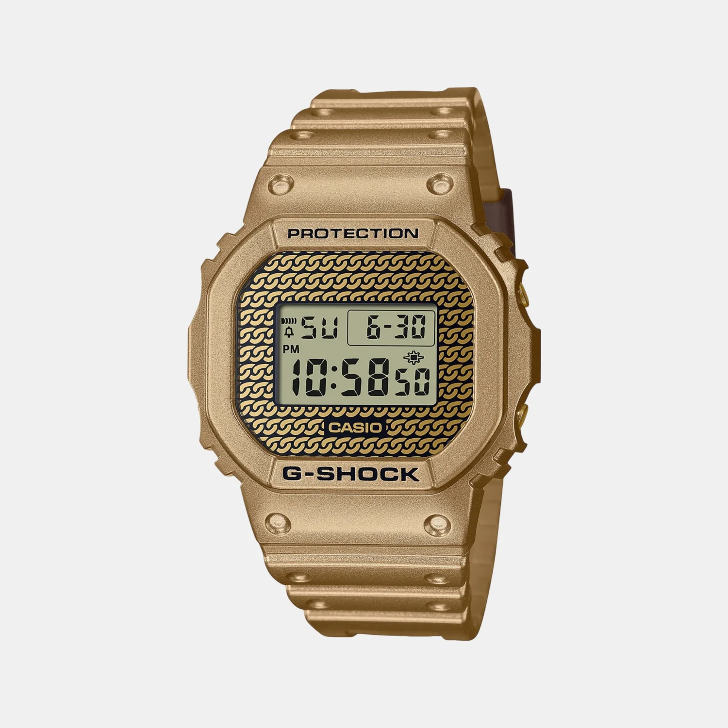 G-Shock Men Quartz Gold Dial Digital Resin Watch G1268
