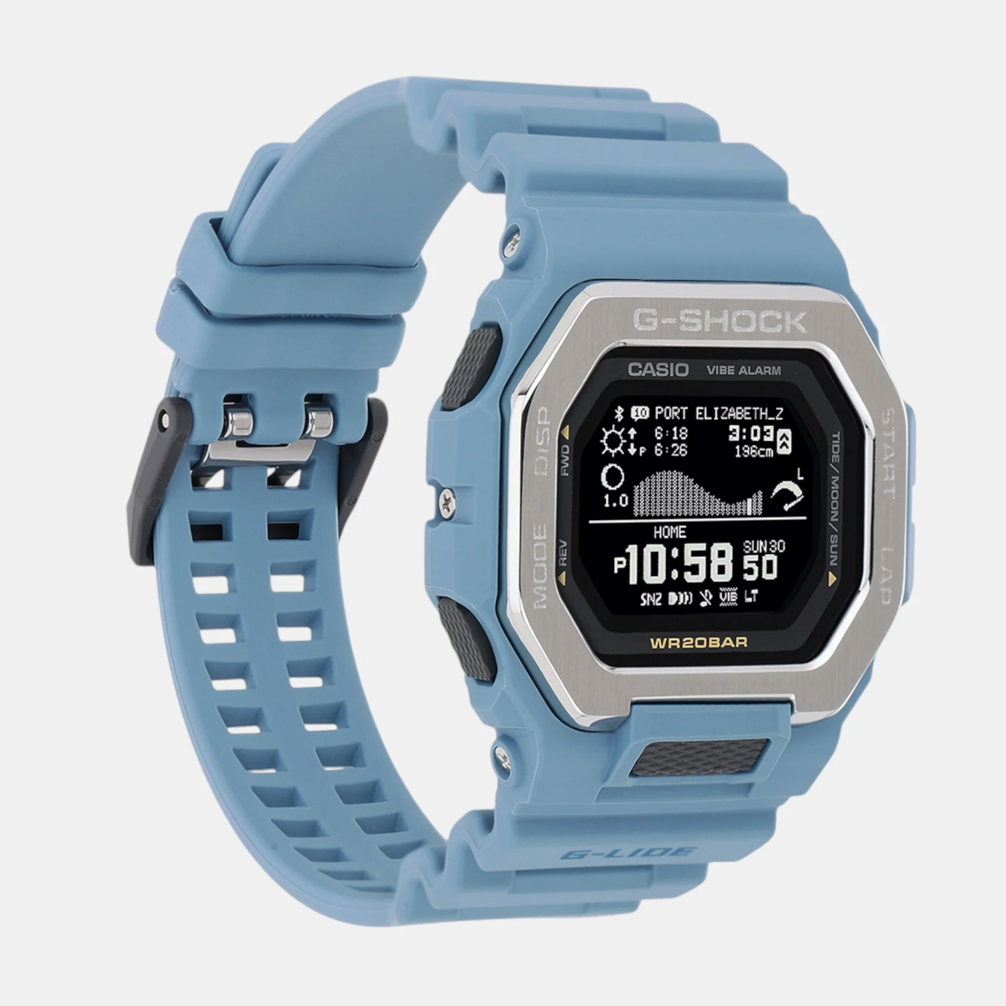 G-Shock Men Quartz Cyan Dial Digital Resin Watch G1566 - Image 5