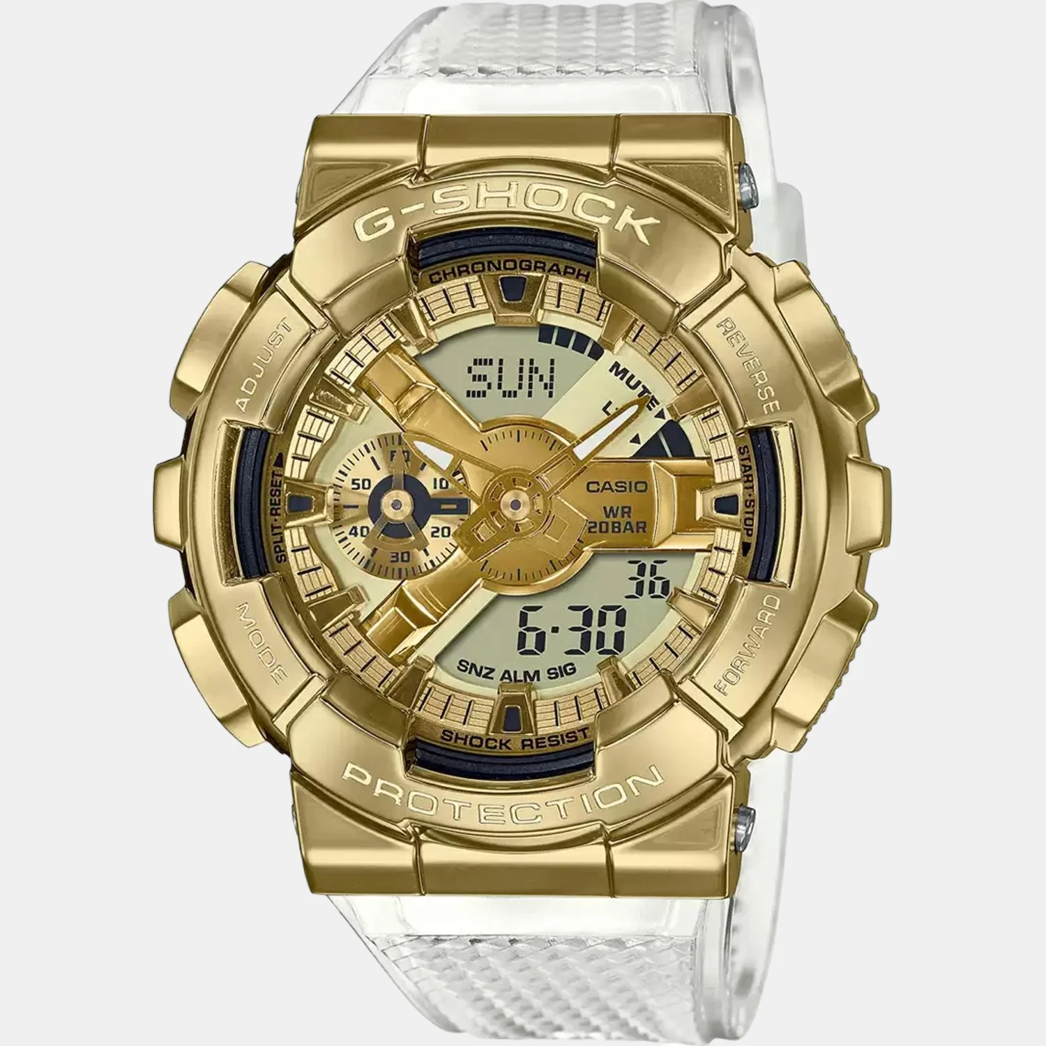G-Shock Men Quartz Gold Dial Analog-Digital Resin Watch G1143 - Image 2