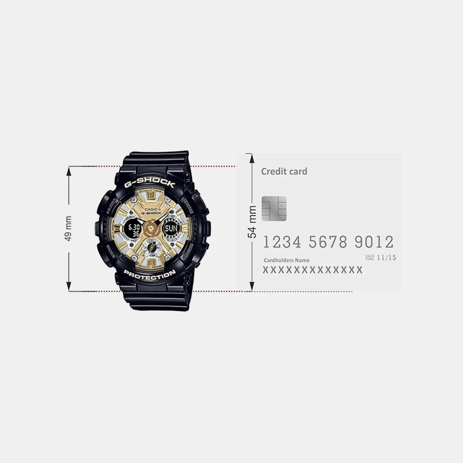 G-Shock Men Quartz Gold Dial Analog-Digital Resin Watch G1287 - Image 5