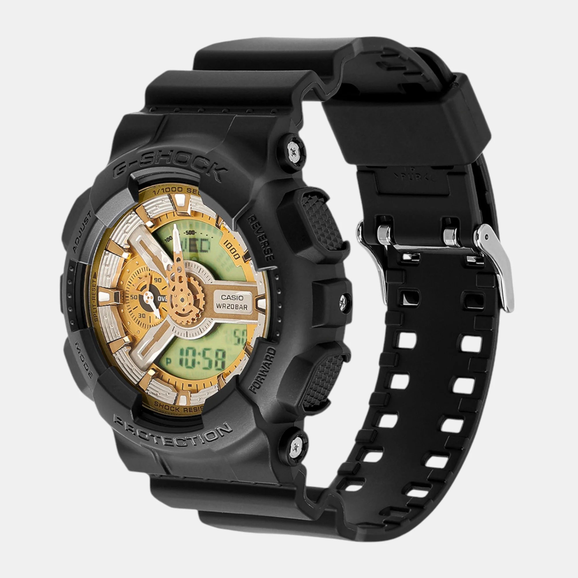 G-Shock Men Quartz Gold Dial Analog-Digital Resin Watch G1520 - Image 4