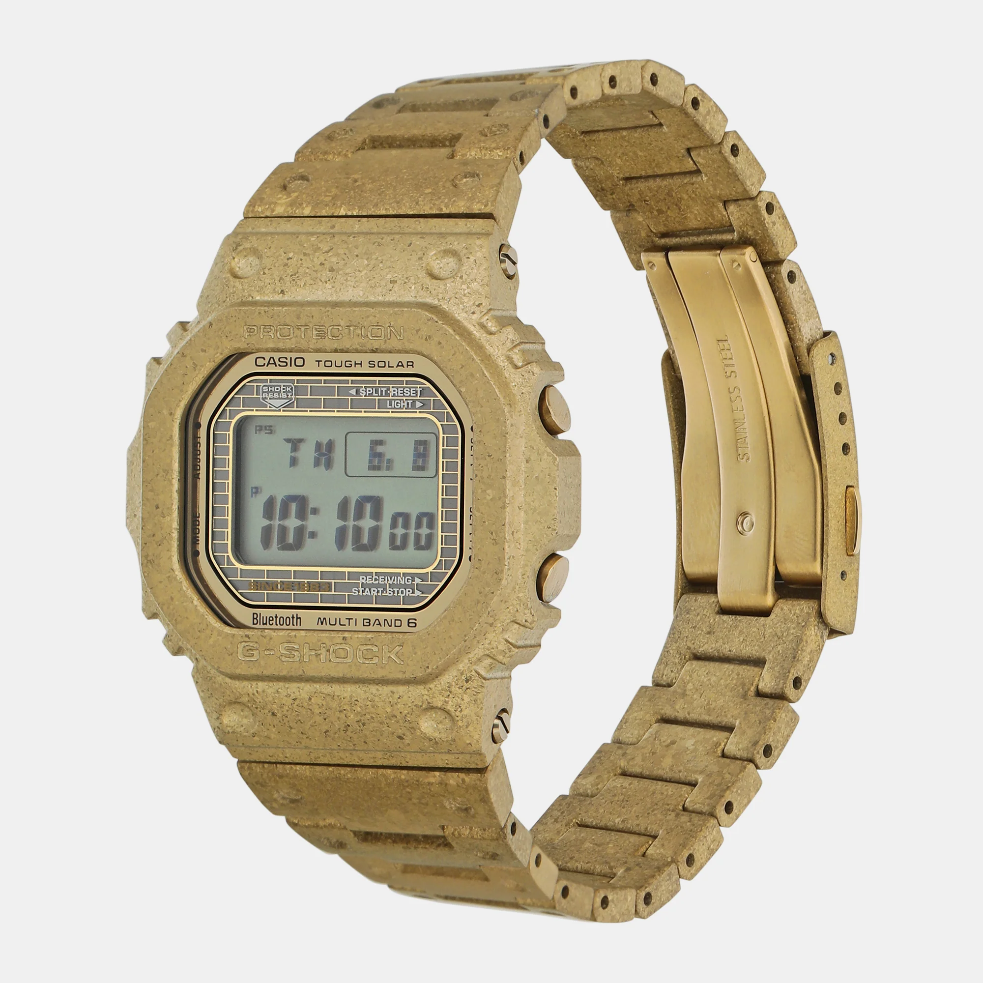 G-Shock Men Quartz Gold Dial Digital Stainless Steel Watch G1392 - Image 3