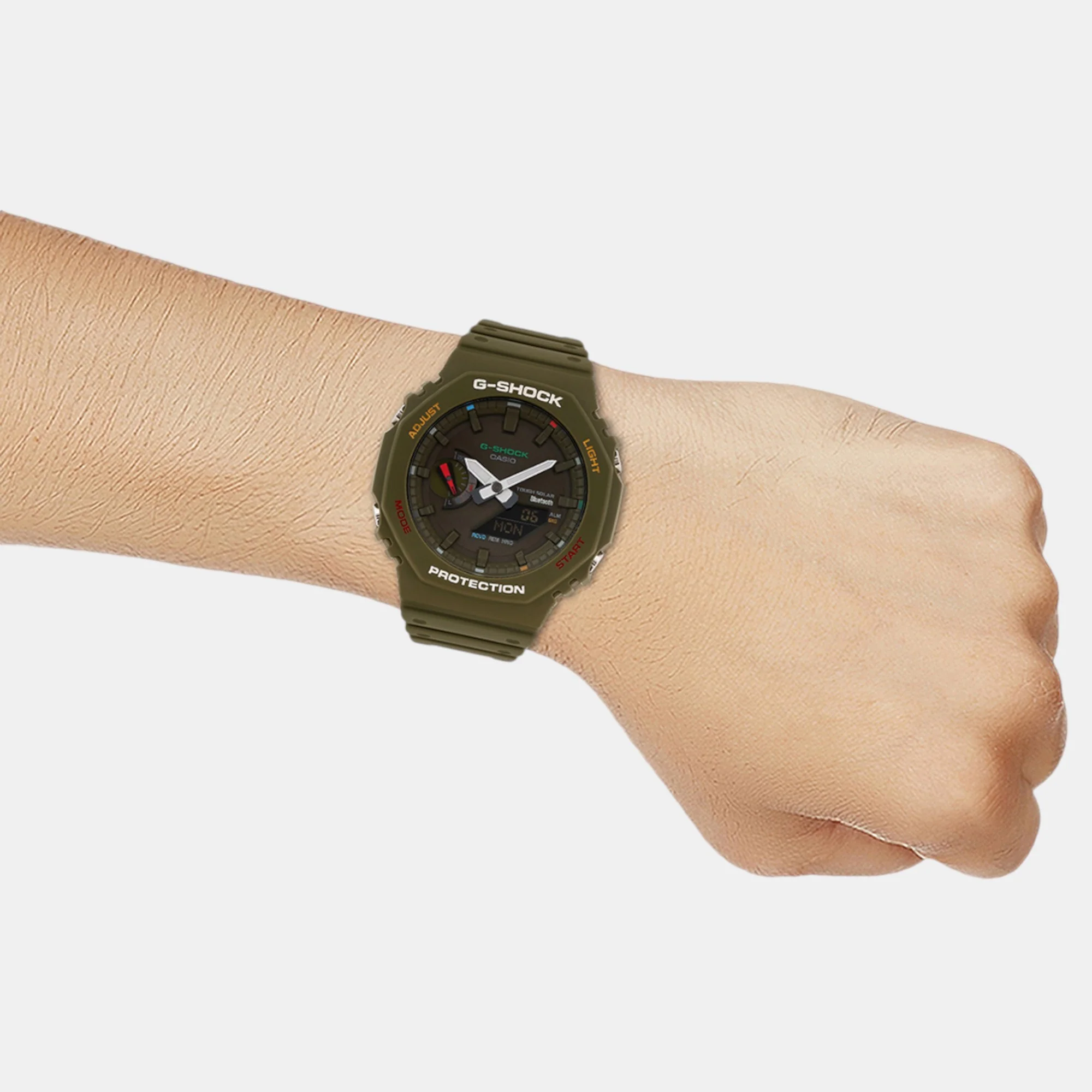 G-Shock Men Quartz Green Dial Analog-Digital Resin Watch G1477 - Image 8