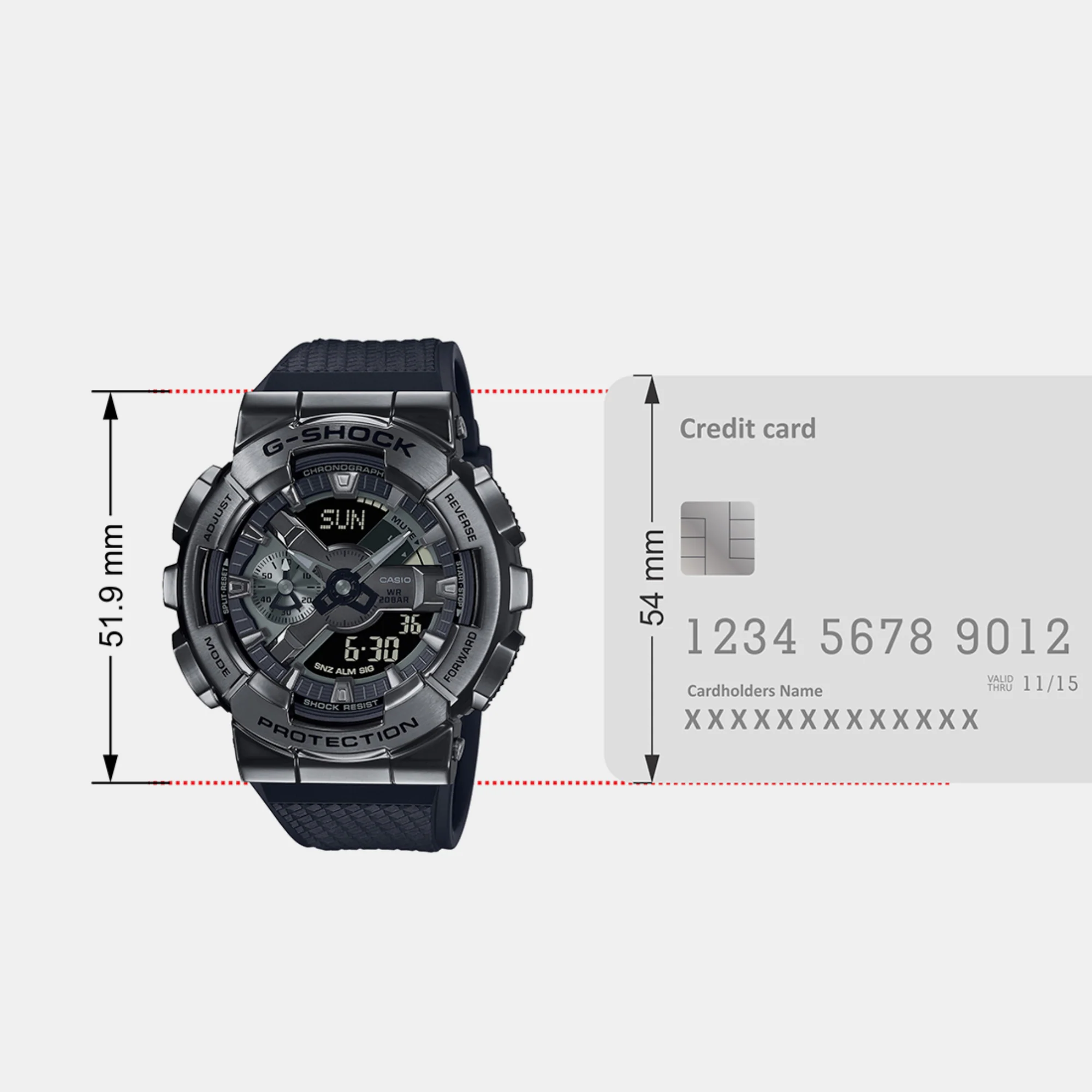 G-Shock Men Quartz Grey Dial Analog-Digital Resin Watch G1370 - Image 8