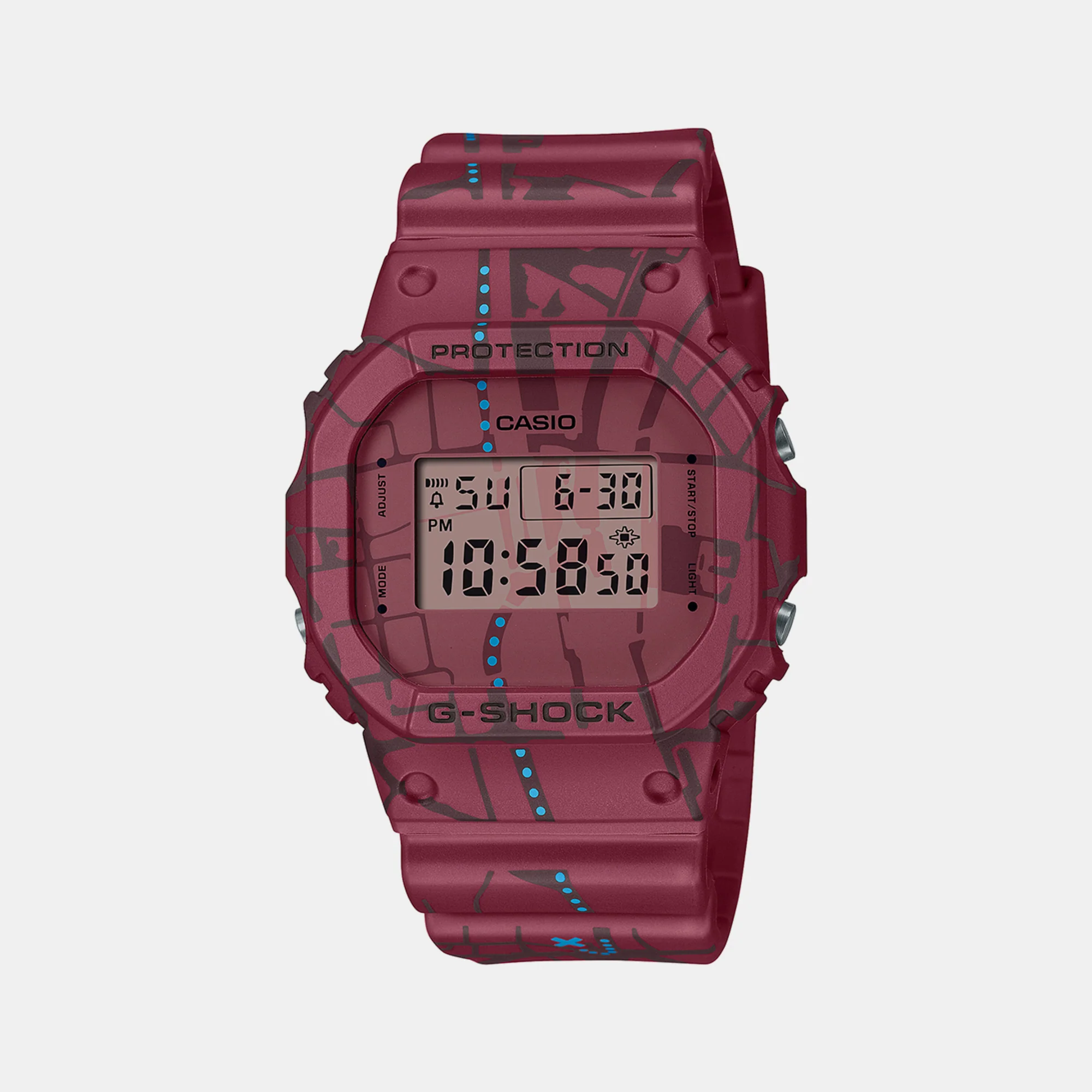 G-Shock Men Quartz Red Dial Digital Resin Watch G1361