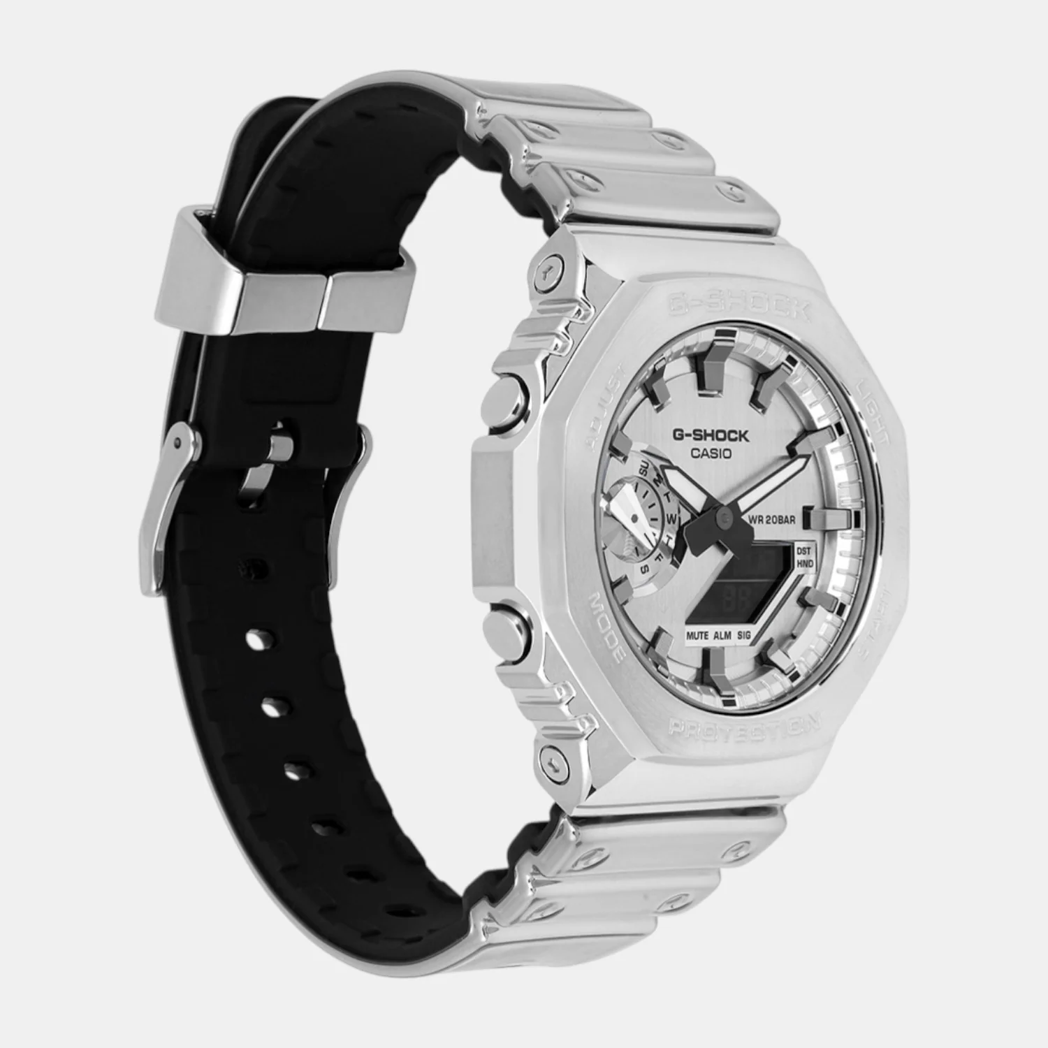 G-Shock Men Quartz Silver Dial Analog Resin Watch G1668 - Image 2