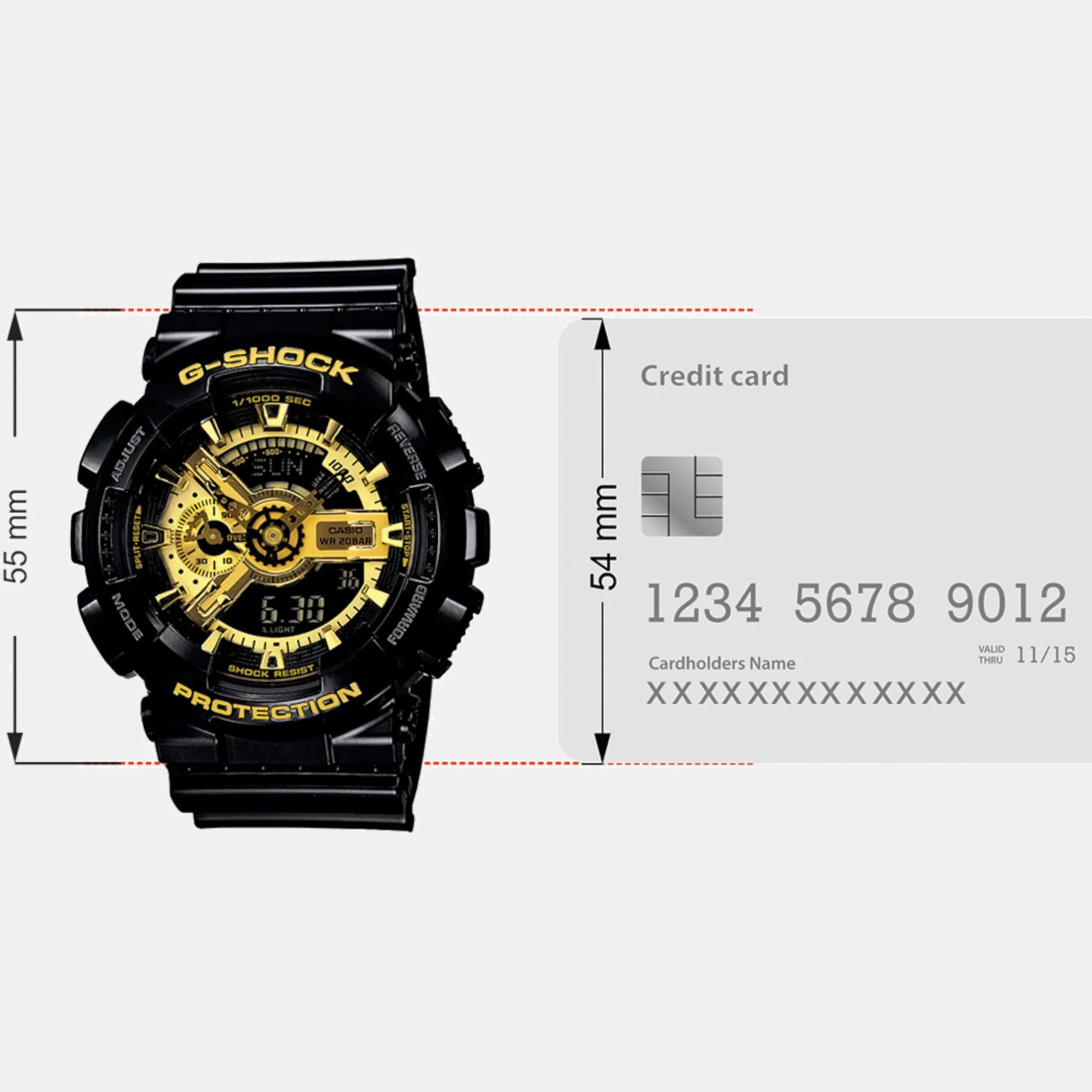 G-Shock Men Quartz Two Tone Dial Analog-Digital Resin Watch G339 - Image 7
