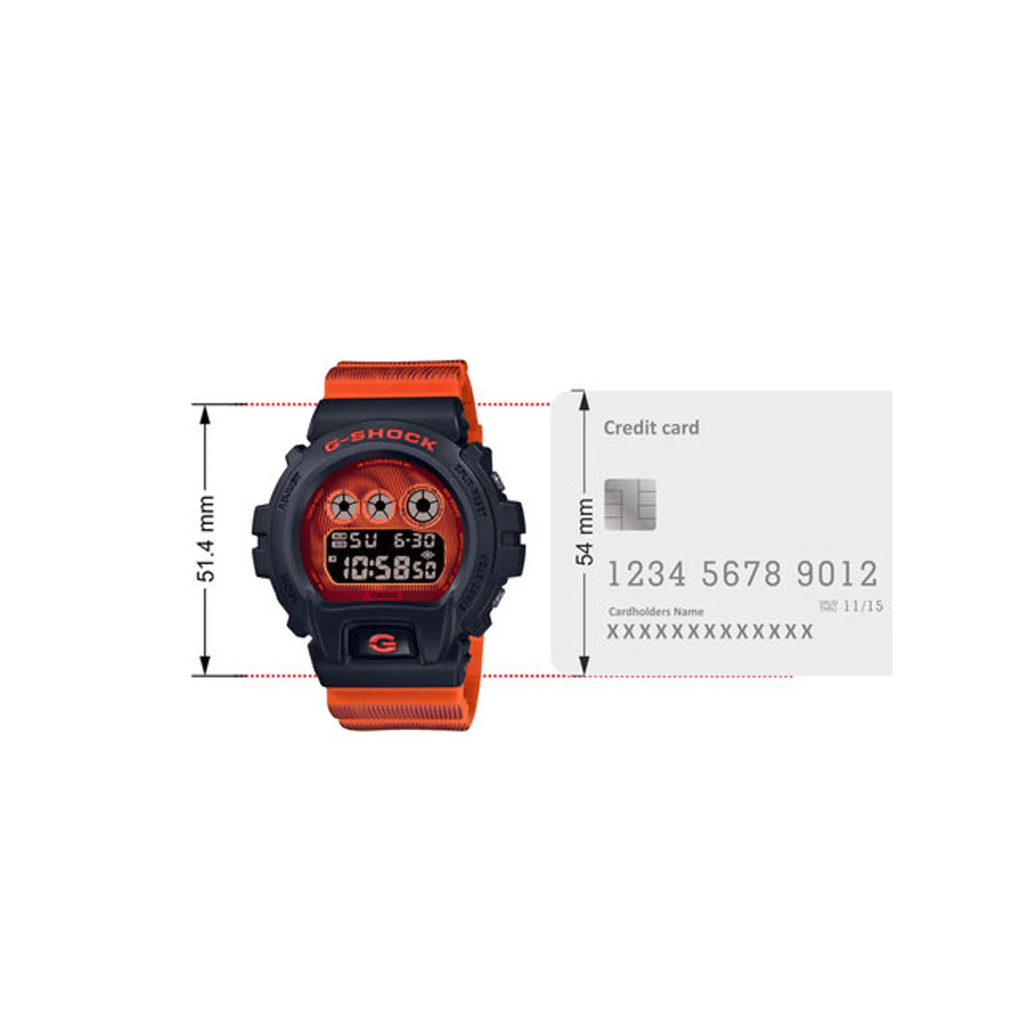 G-Shock Men Quartz Two Tone Dial Digital Resin Watch G1326 - Image 5