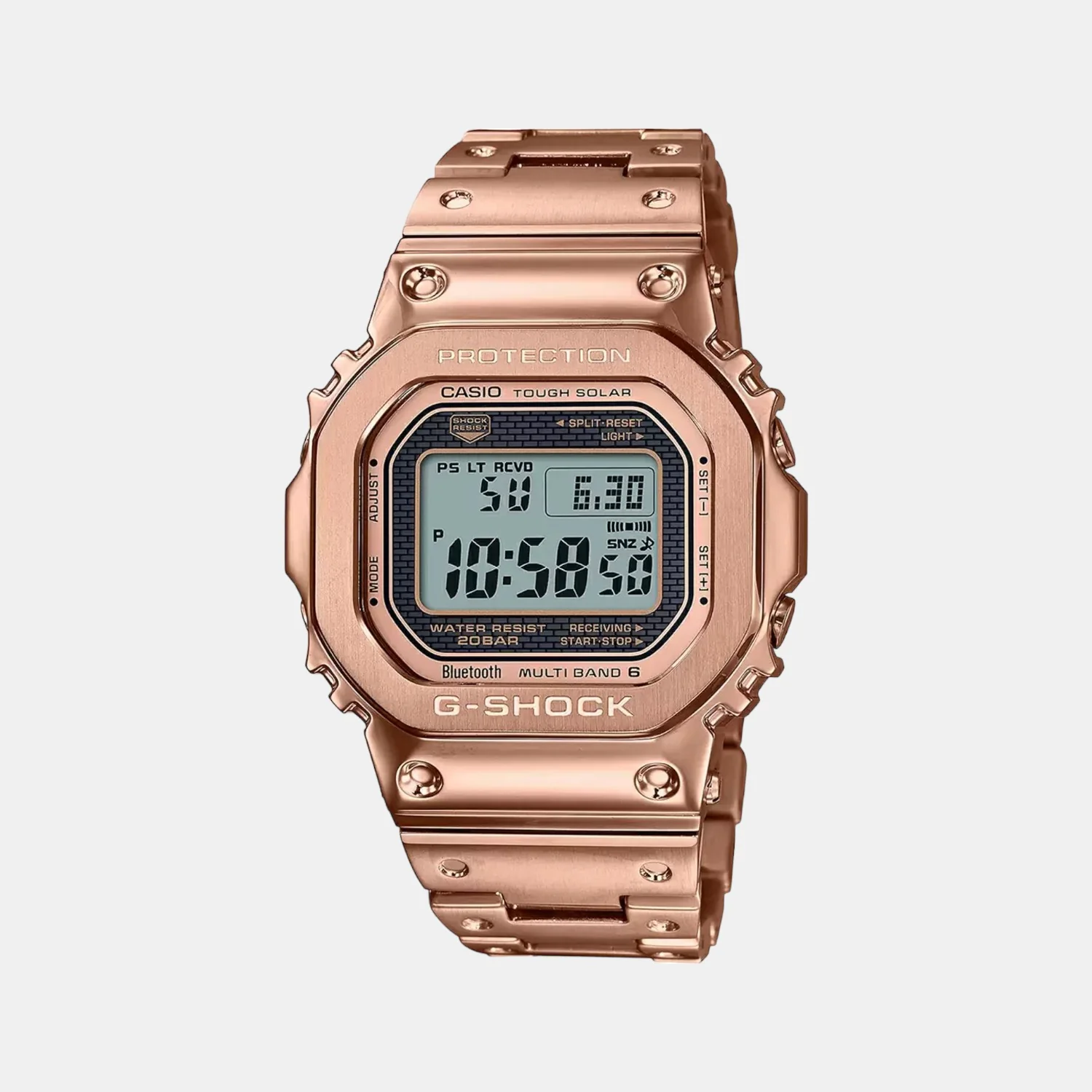 G-Shock Men Quartz Rose Gold Dial Digital Stainless Steel Watch G1105