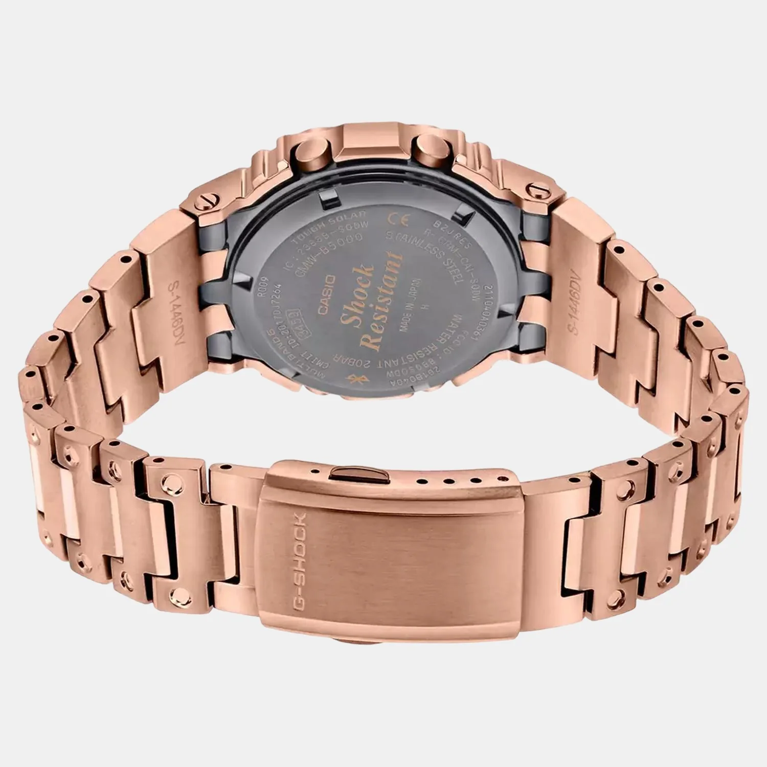 G-Shock Men Quartz Rose Gold Dial Digital Stainless Steel Watch G1105 - Image 3