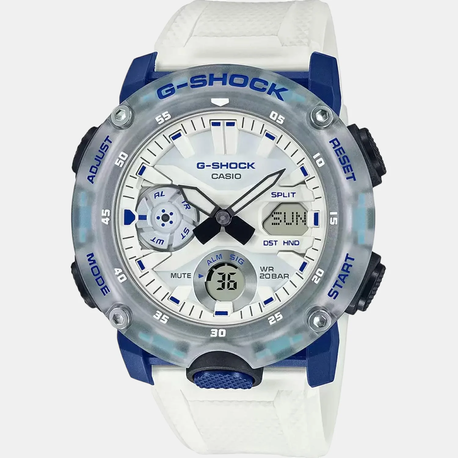 G-Shock Men Quartz White Dial Analog-Digital Resin Watch G1115 - Image 2