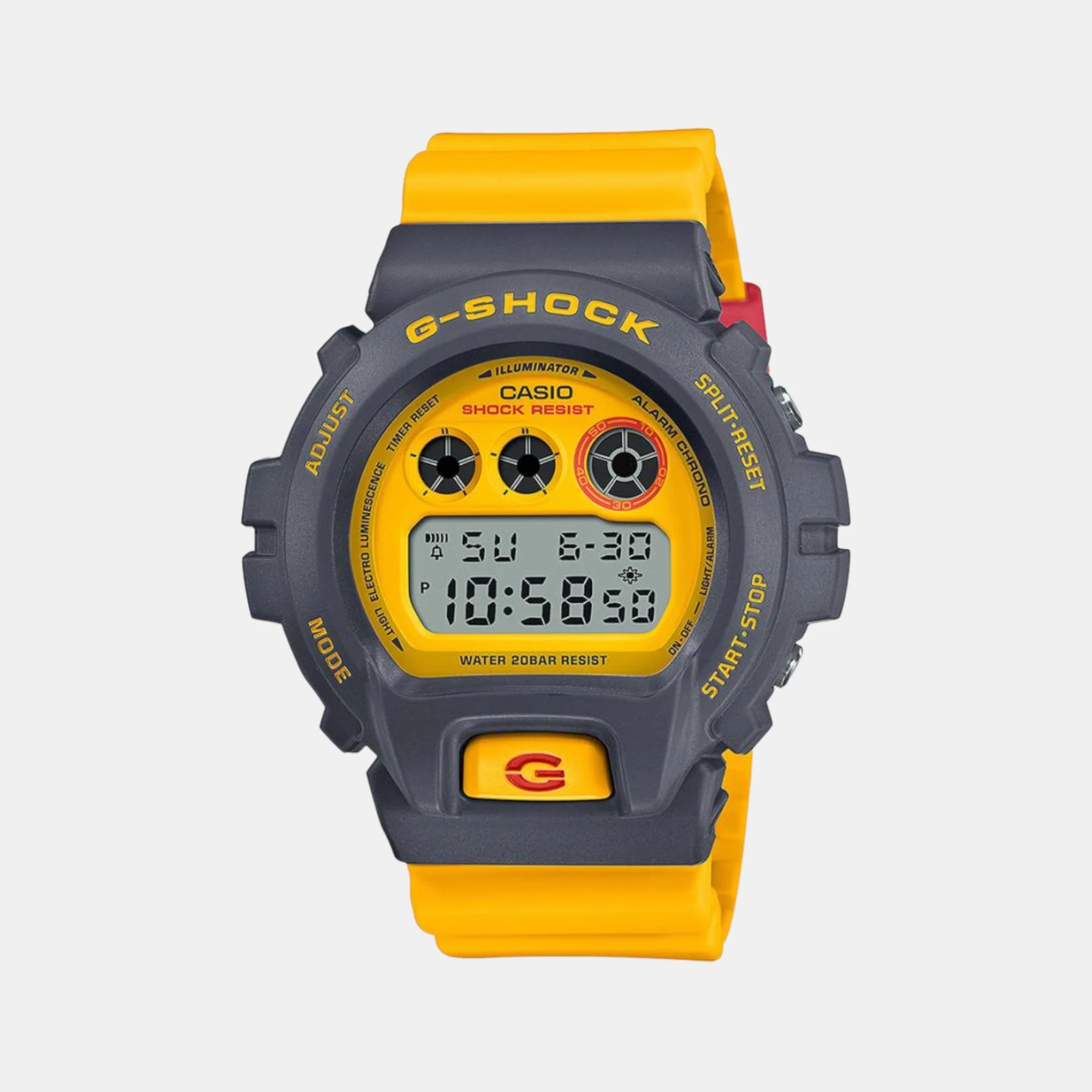 G-Shock Men Quartz Yellow Dial Digital Resin Watch G1337