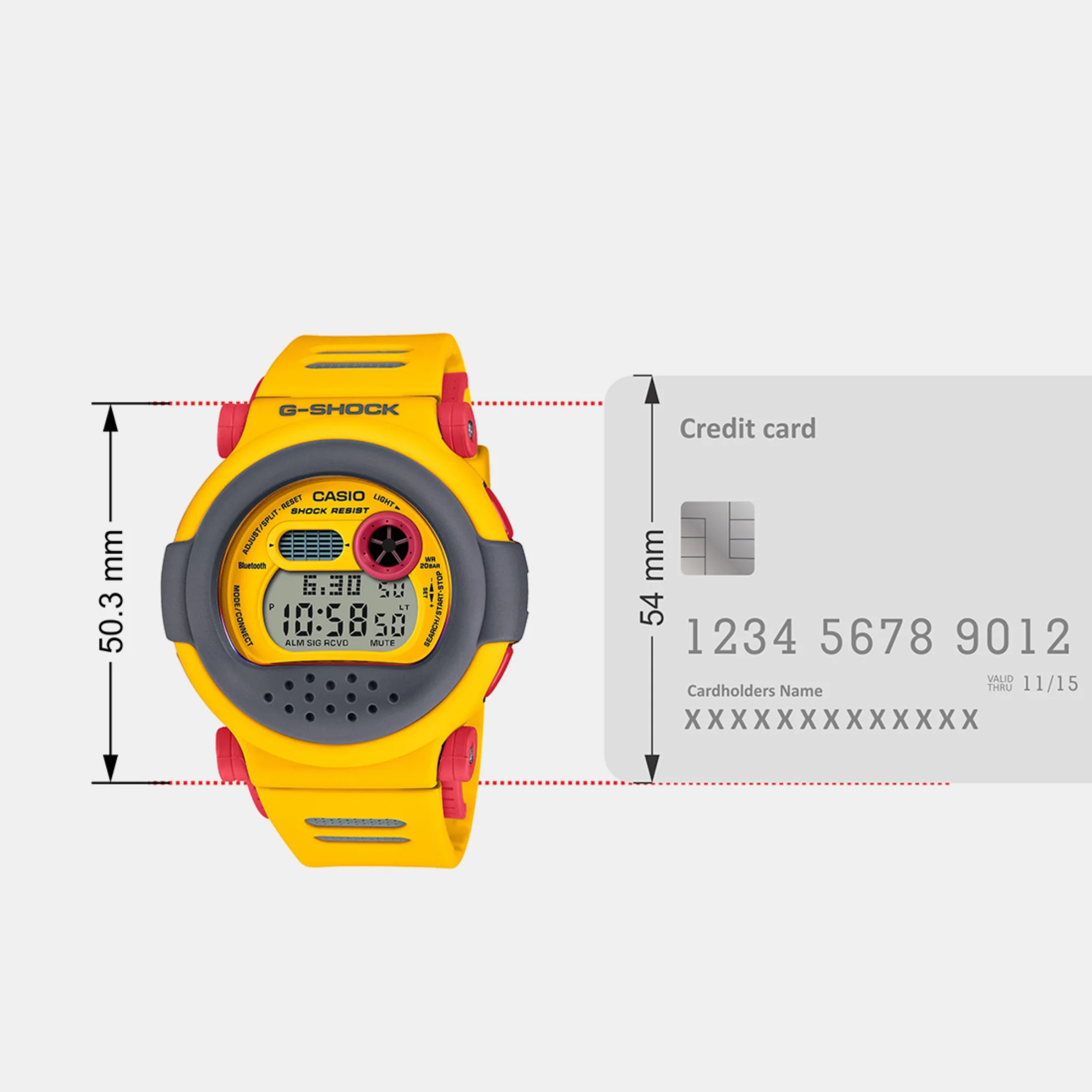 G-Shock Men Quartz Yellow Dial Digital Resin Watch G1344 - Image 8