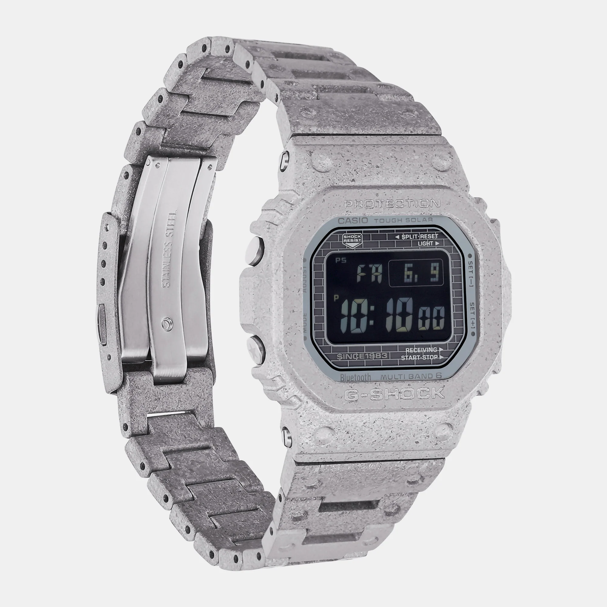 G-Shock Men Solar Black Dial Digital Stainless Steel Watch G1393 - Image 4