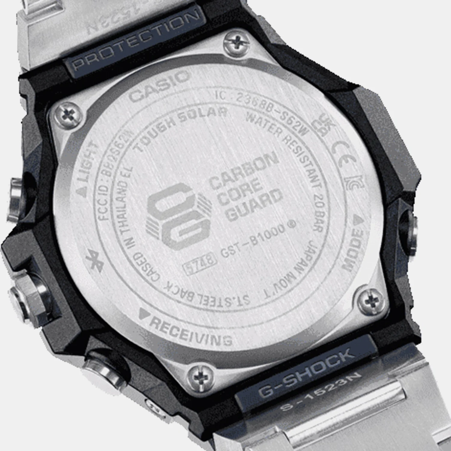G-Shock Men Solar Blue Dial Chronograph Stainless Steel Watch GST-B1000D-2A G1771 - Image 4