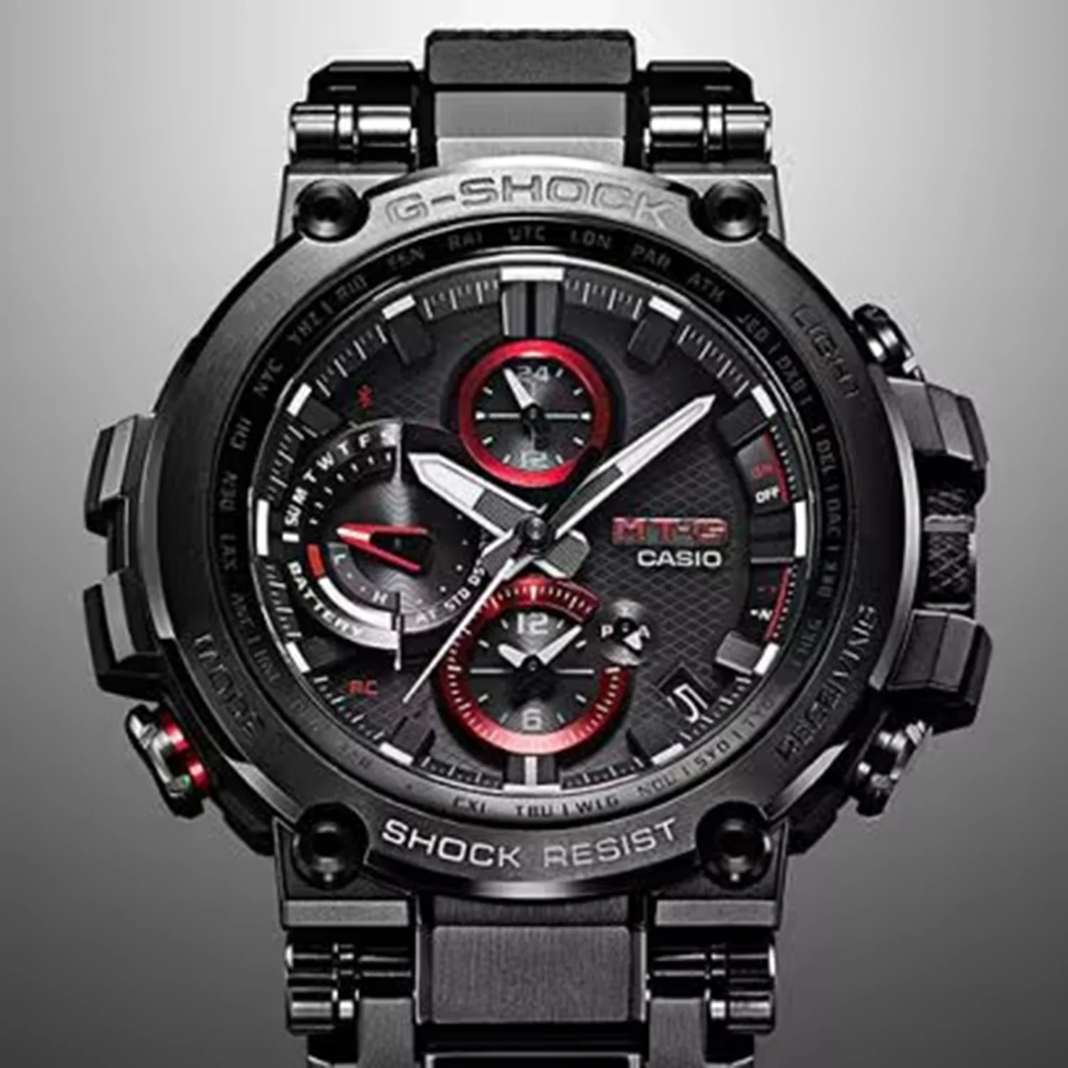 G-Shock MT-G Men Solar Black Dial Chronograph Resin Watch G1729 - Image 3