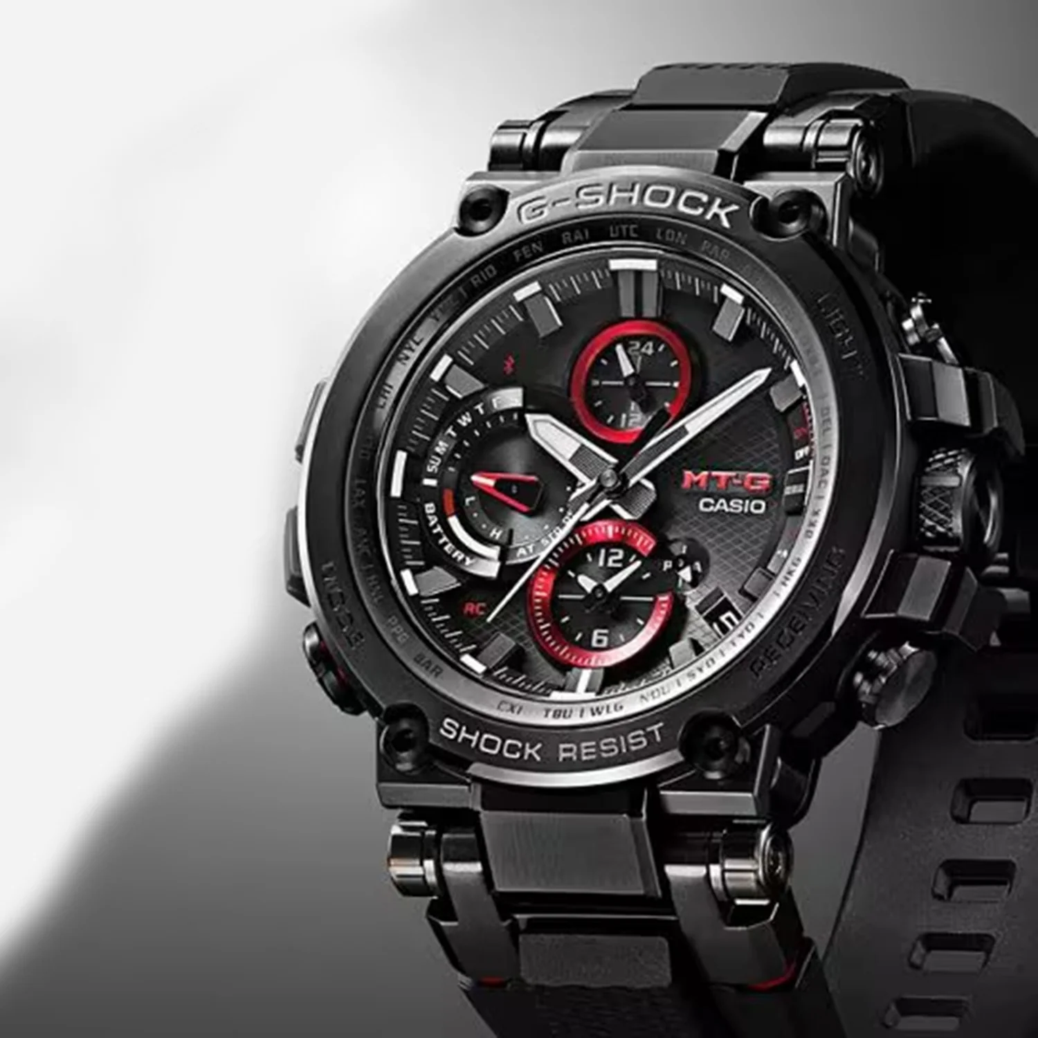 G-Shock MT-G Men Solar Black Dial Chronograph Resin Watch G1729 - Image 4
