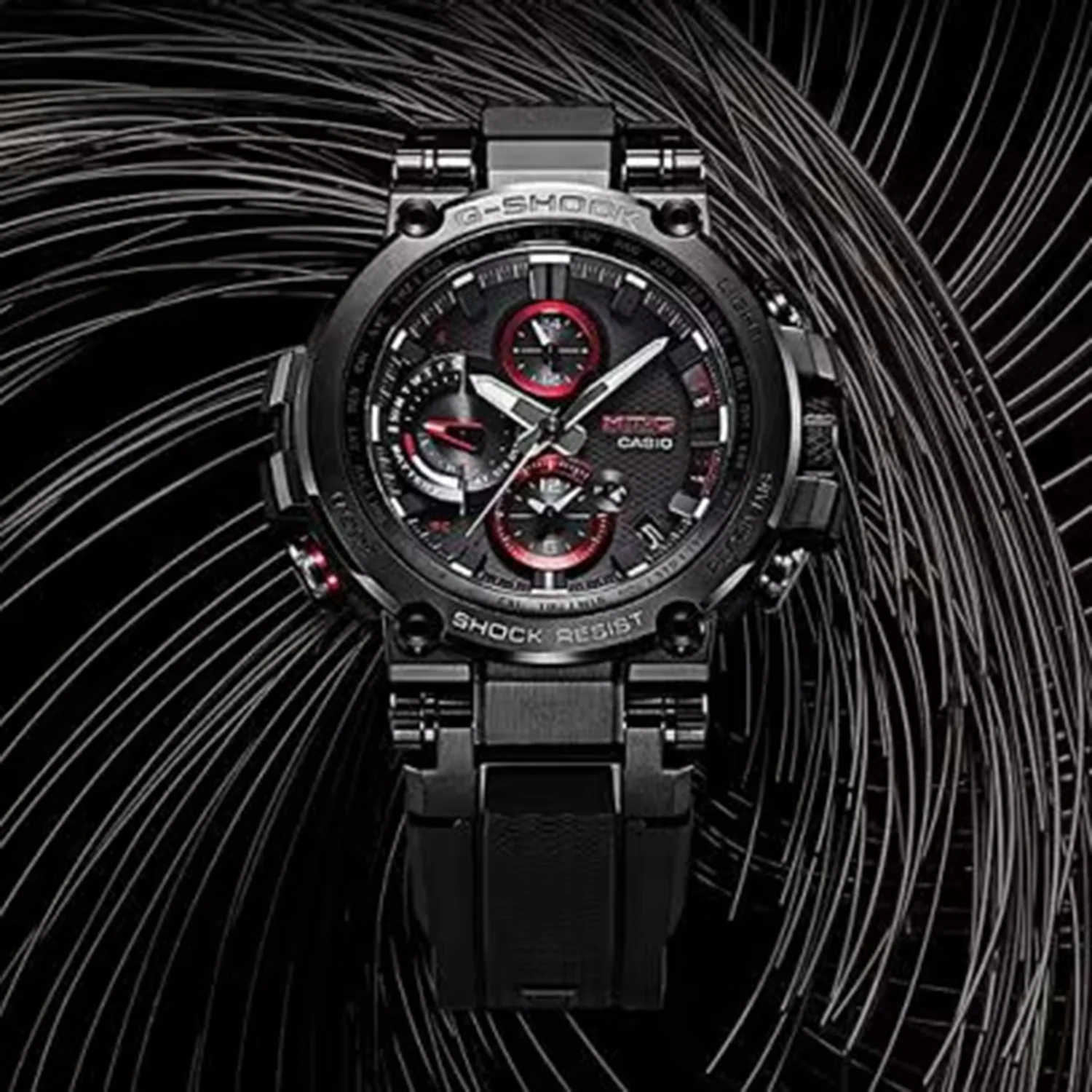G-Shock MT-G Men Solar Black Dial Chronograph Resin Watch G1729 - Image 7