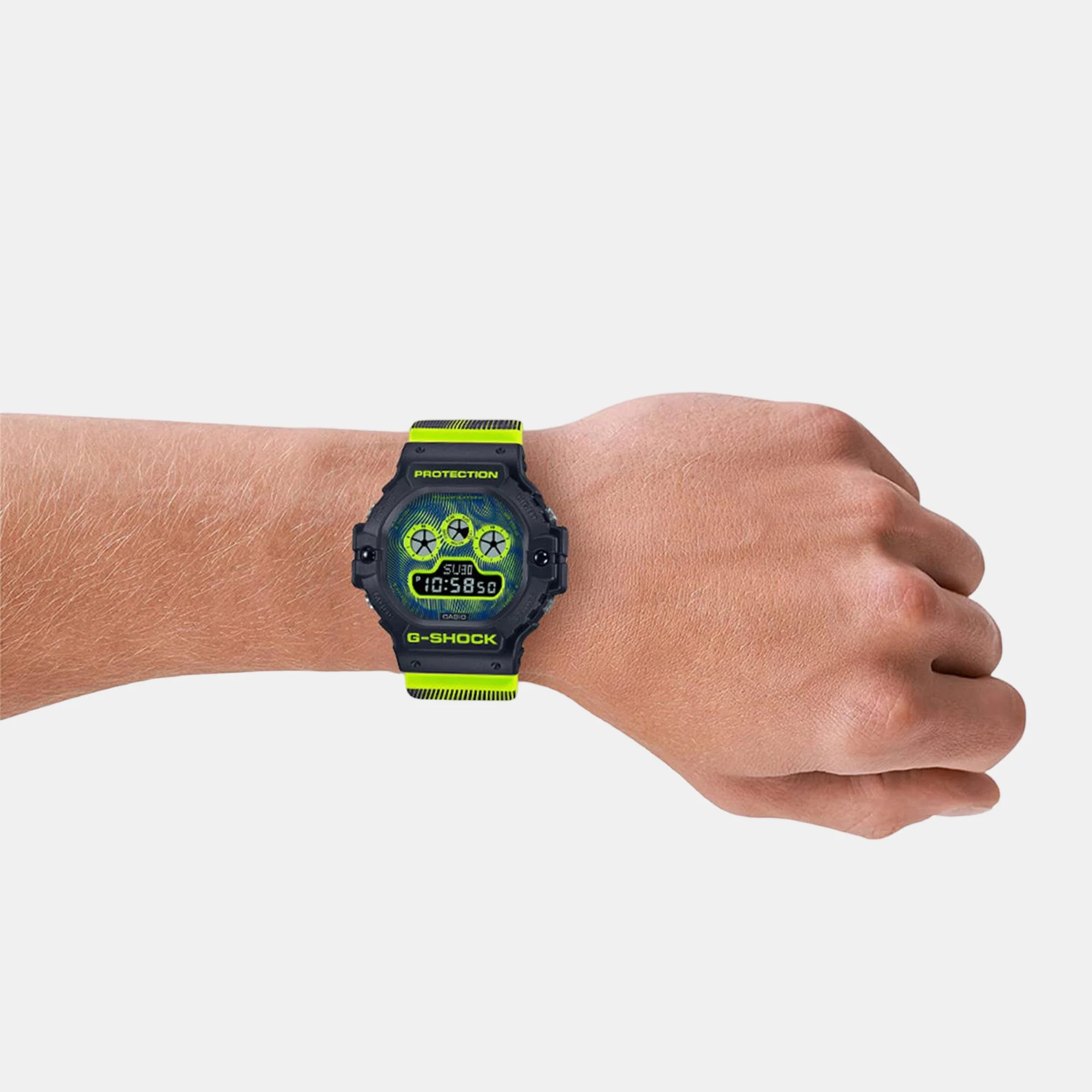 G-Shock Unisex Quartz Two Tone Dial Digital Resin Watch G1324 - Image 5