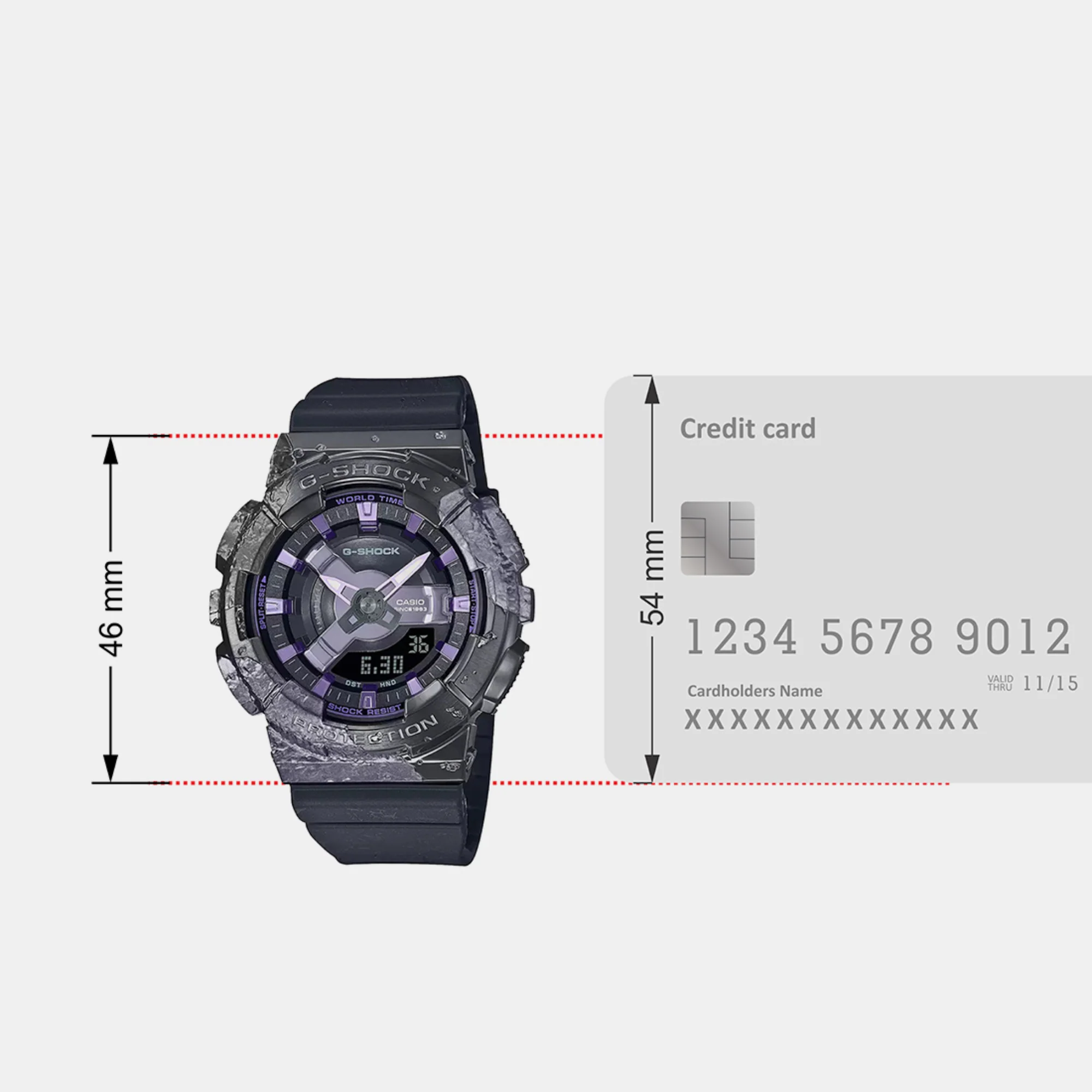 G-Shock Women Quartz Black Dial Analog-Digital Resin Watch G1357 - Image 7