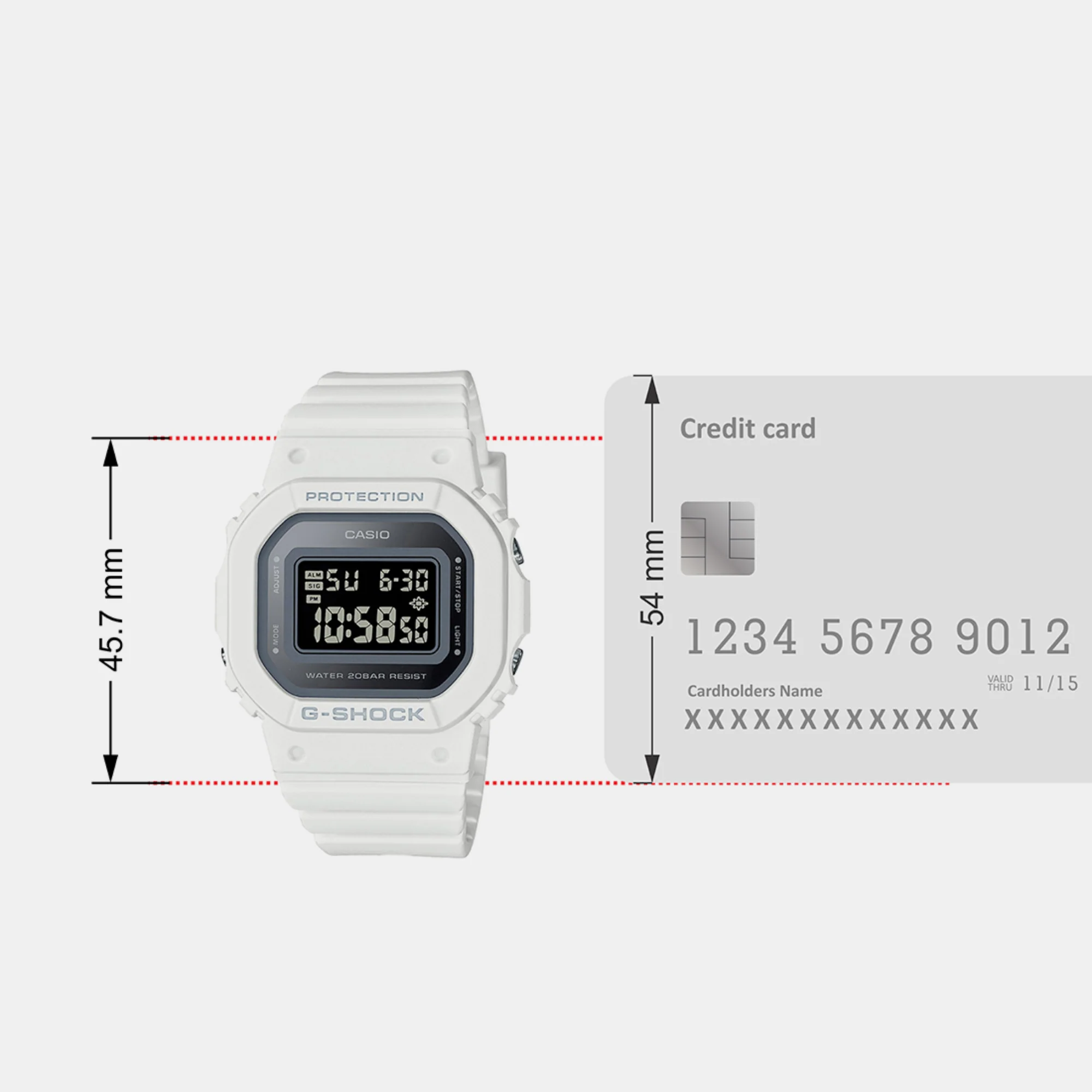 G-Shock Women Quartz Black Dial Digital Resin Watch G1355 - Image 6