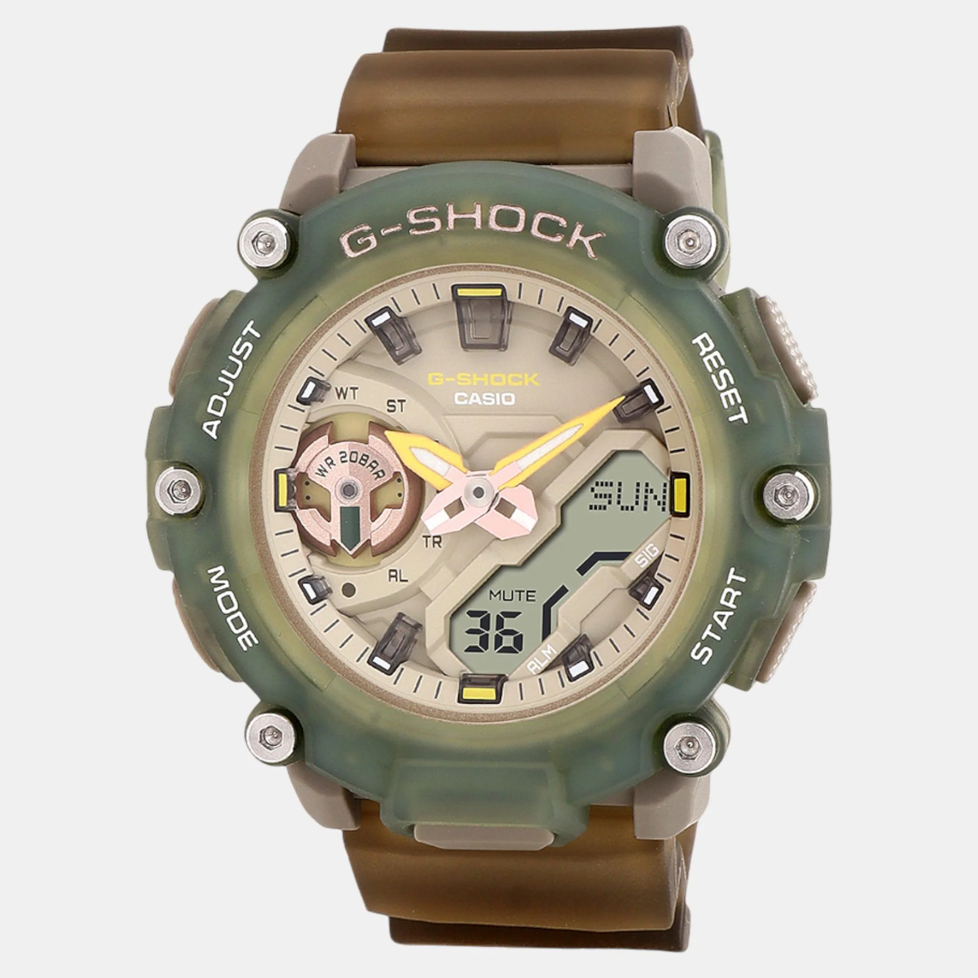 G-Shock Women Quartz Beige Dial Analog-Digital Resin Watch G1421
