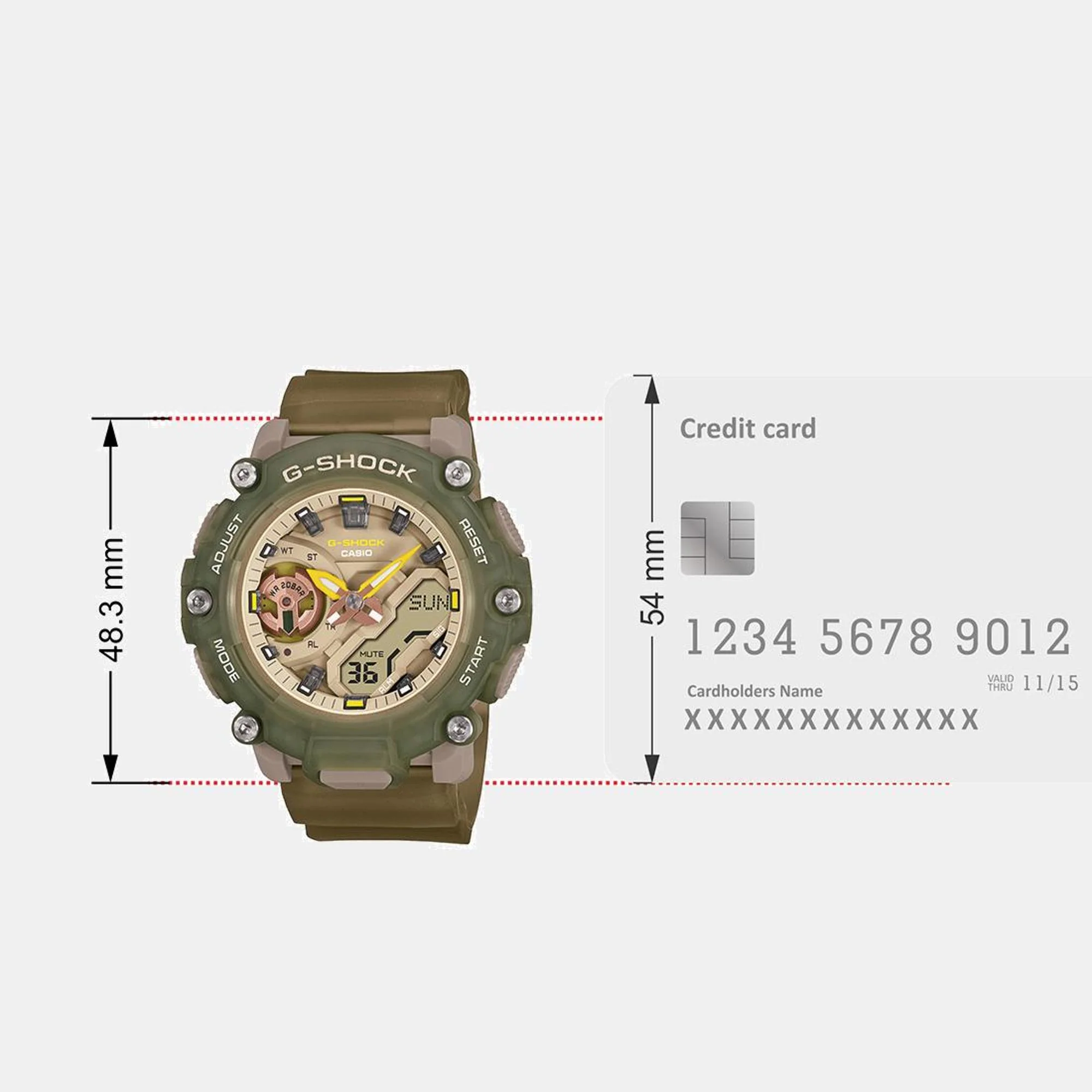 G-Shock Women Quartz Beige Dial Analog-Digital Resin Watch G1421 - Image 7