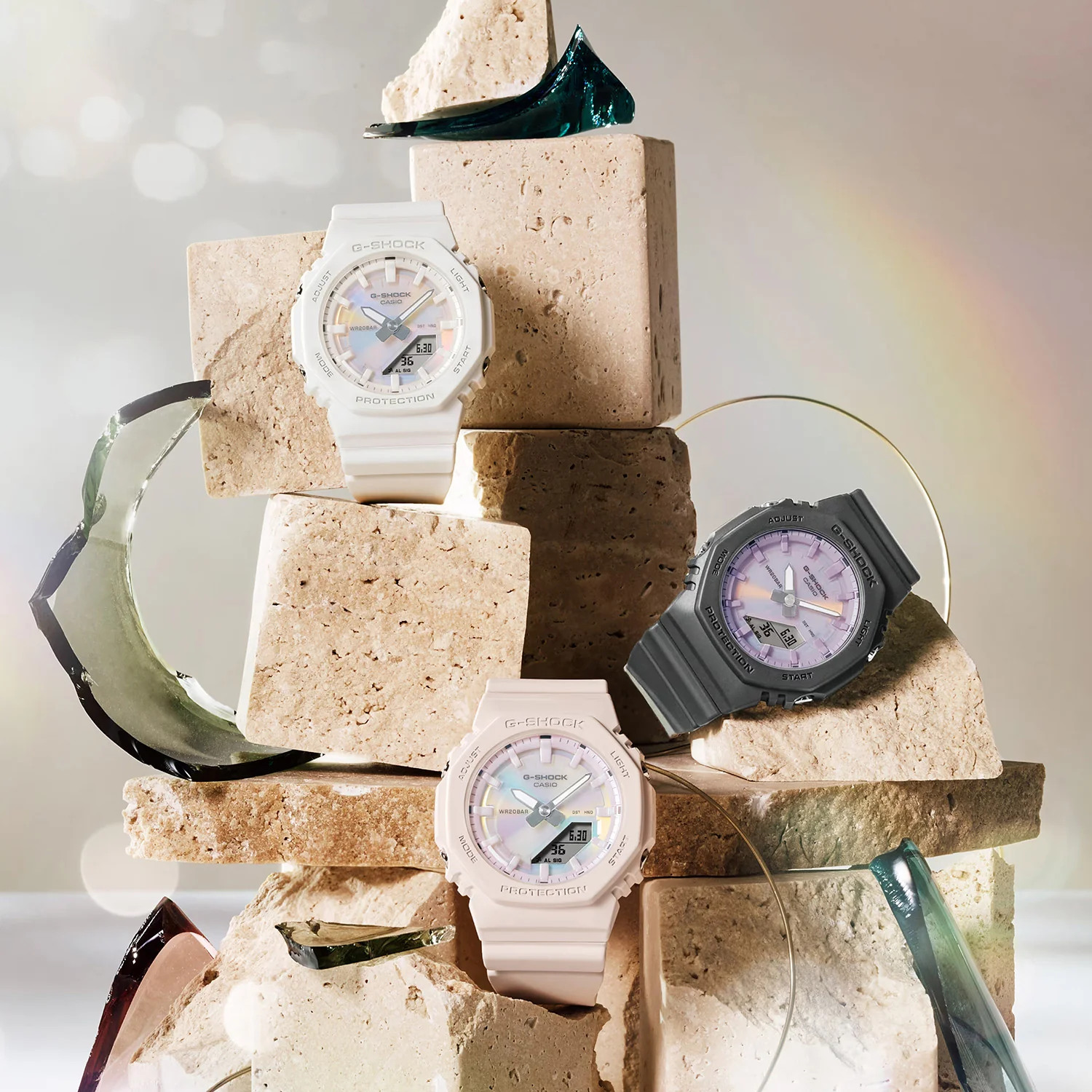 G-Shock Women Quartz Multi-Colour Dial Analog-Digital Resin Watch G1738 GMA-P2100PC-1ADR - Image 13
