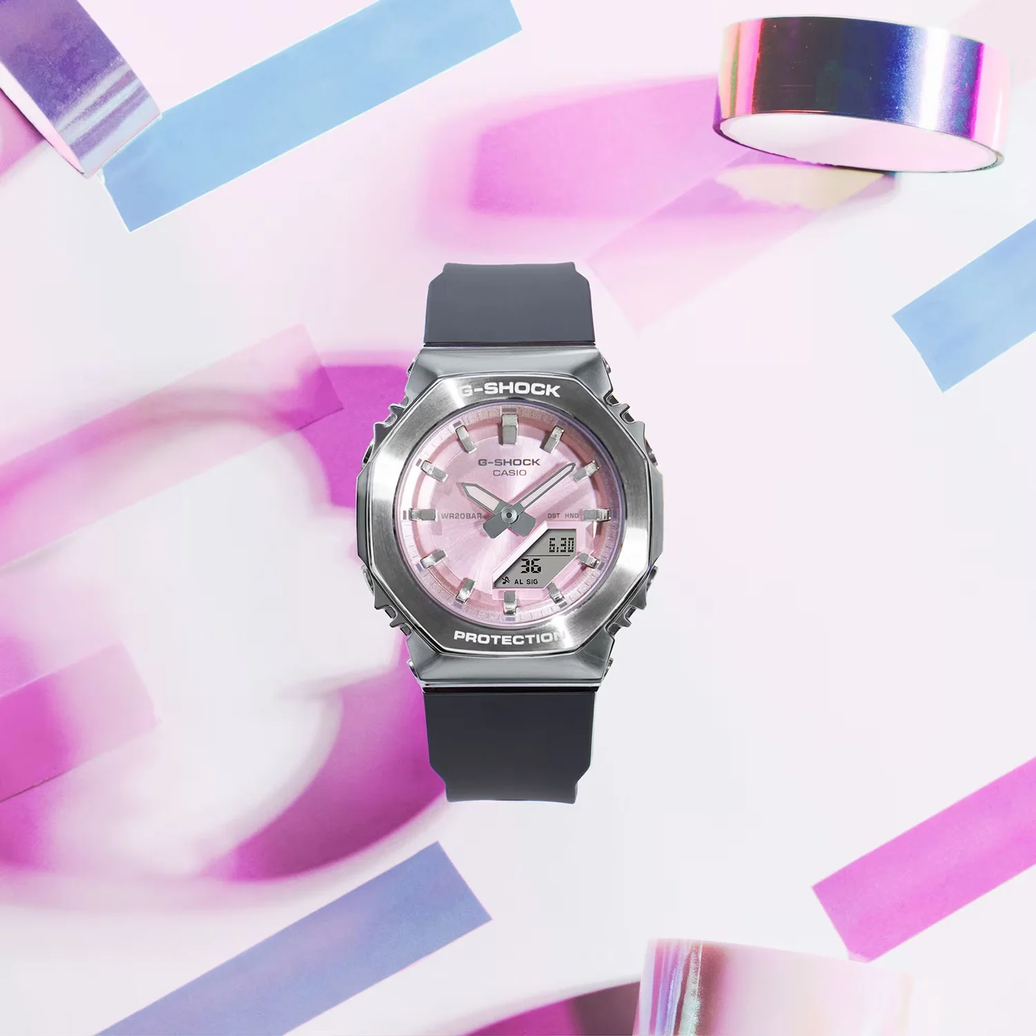G-Shock Women Quartz Pink Dial Analog-Digital Resin Watch G1626 - Image 2