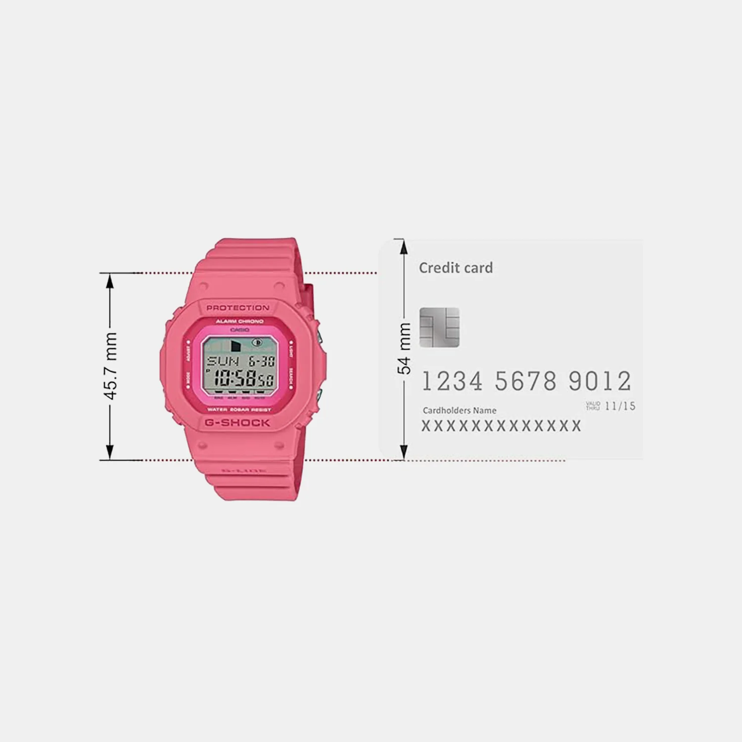 G-Shock Women Quartz Pink Dial Digital Resin Watch G1723 GLX-S5610-4DR - Image 6