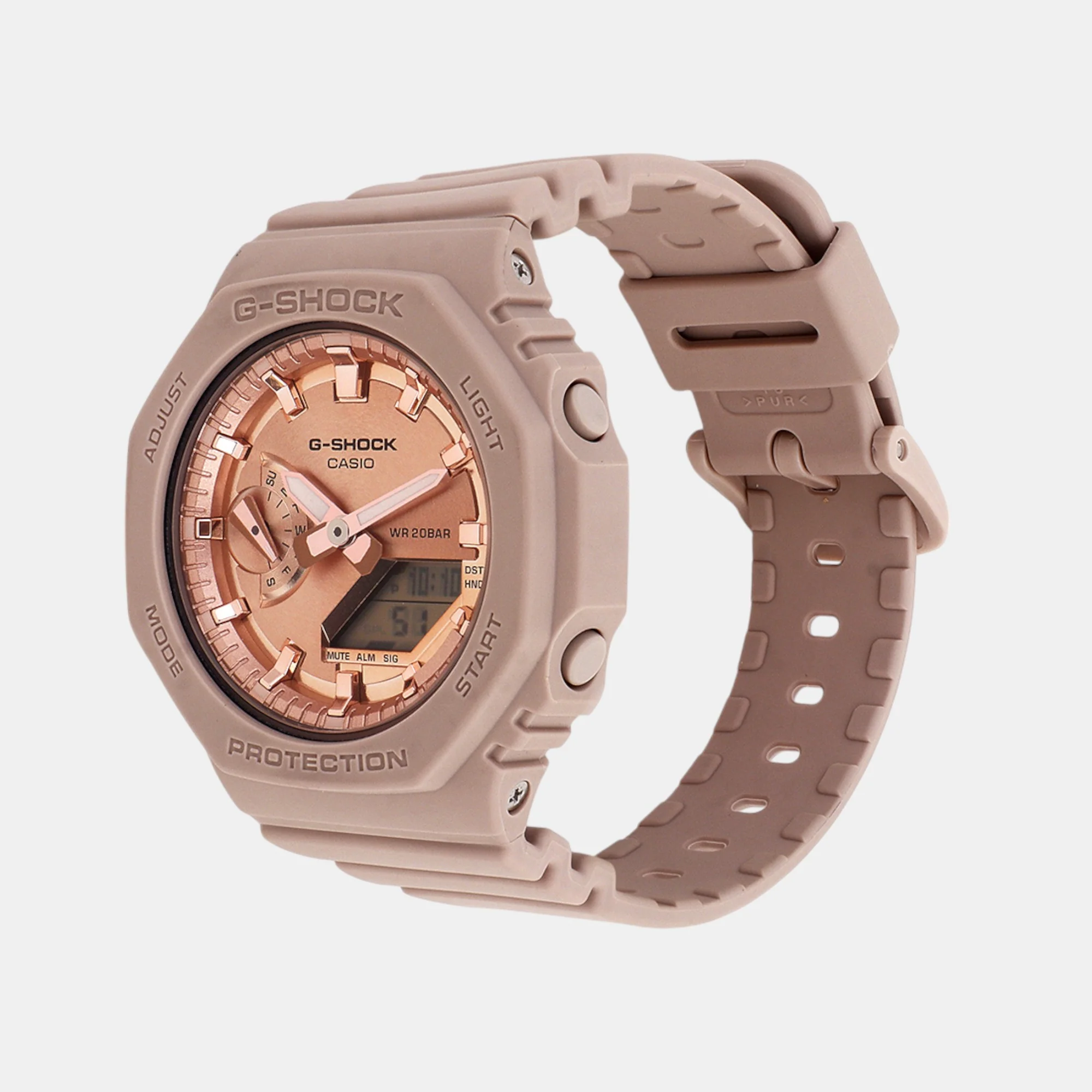 G-Shock Women Quartz Rose Gold Dial Analog-Digital Resin Watch G1460 - Image 2