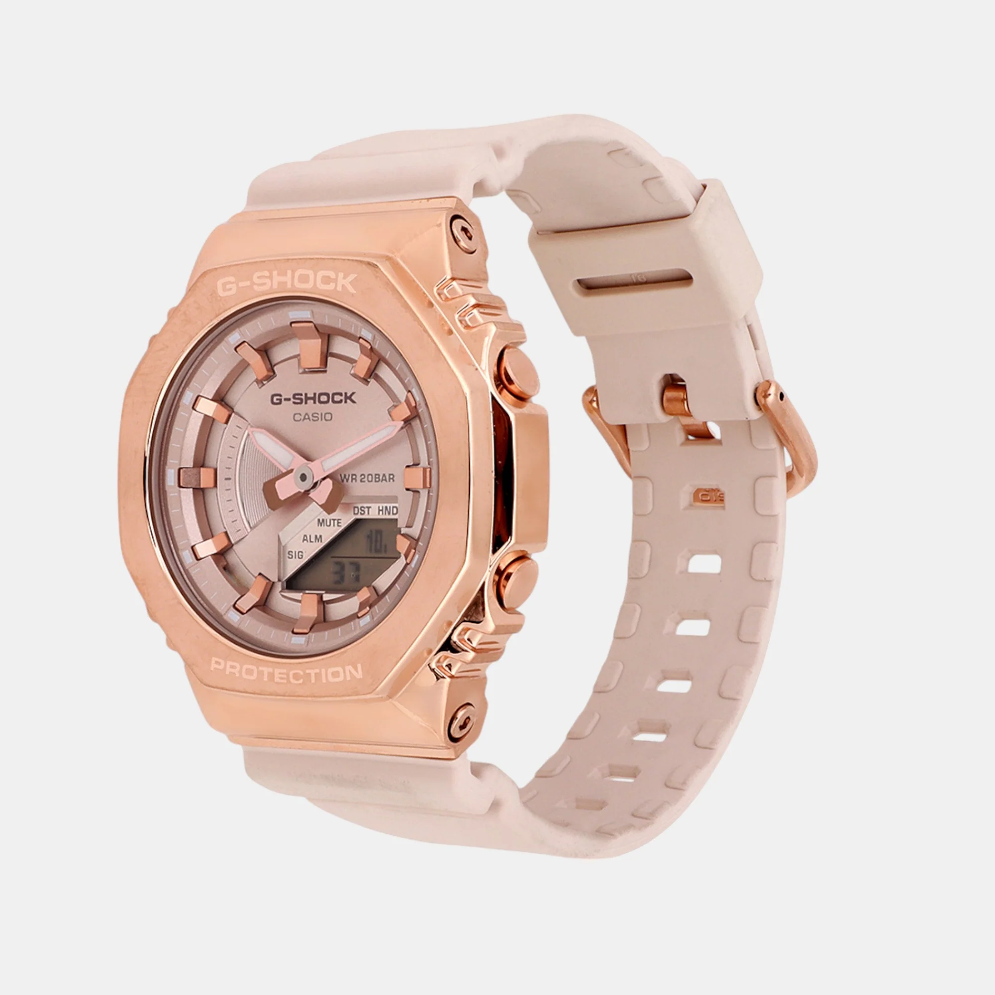 G-Shock Women Quartz Rose Gold Dial Analog-Digital Resin Watch G1463 - Image 2