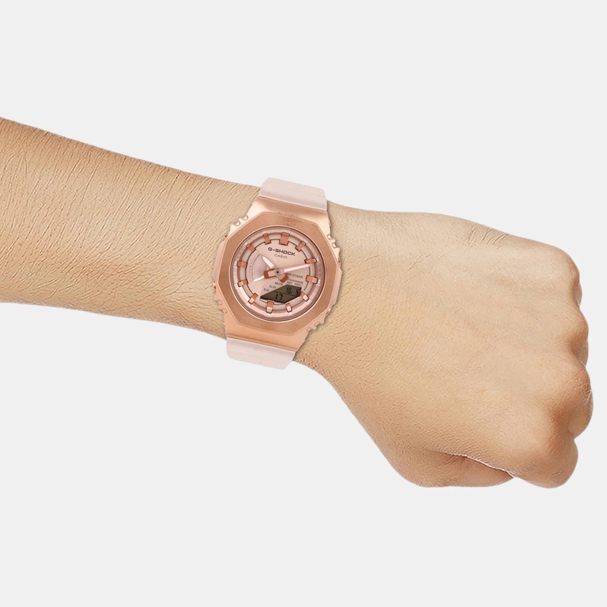 G-Shock Women Quartz Rose Gold Dial Analog-Digital Resin Watch G1463 - Image 7